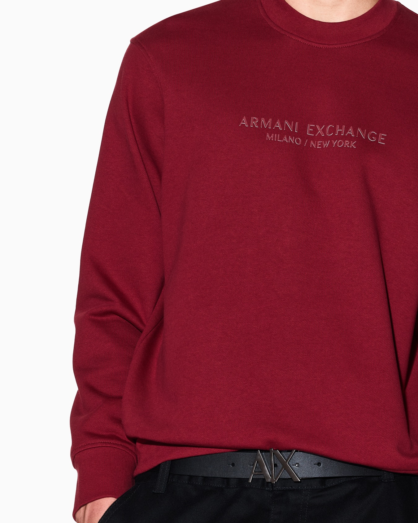 Sweat-shirt ras du cou avec logo ton sur ton Diapositive 4