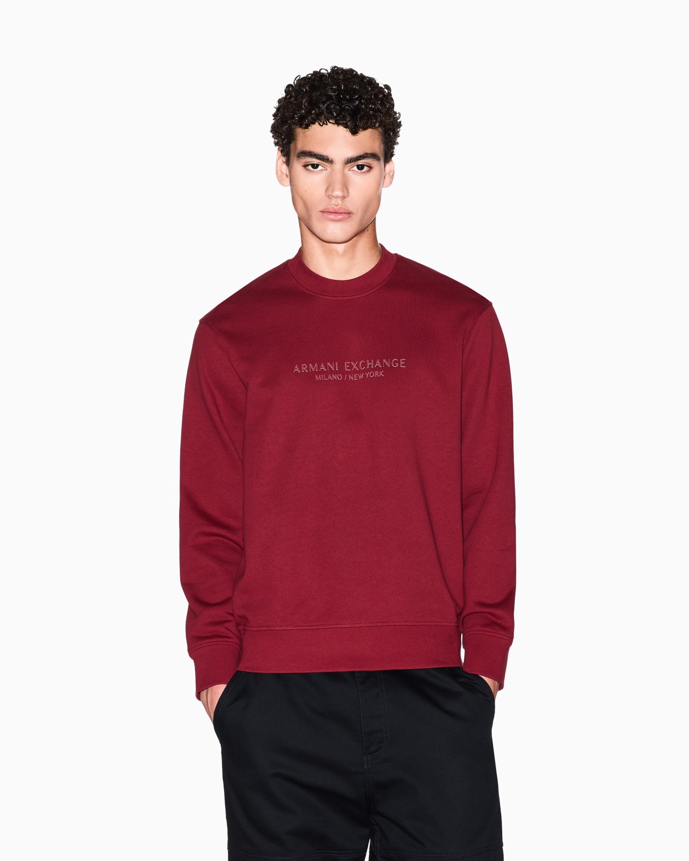 Sweat-shirt ras du cou avec logo ton sur ton Diapositive 3