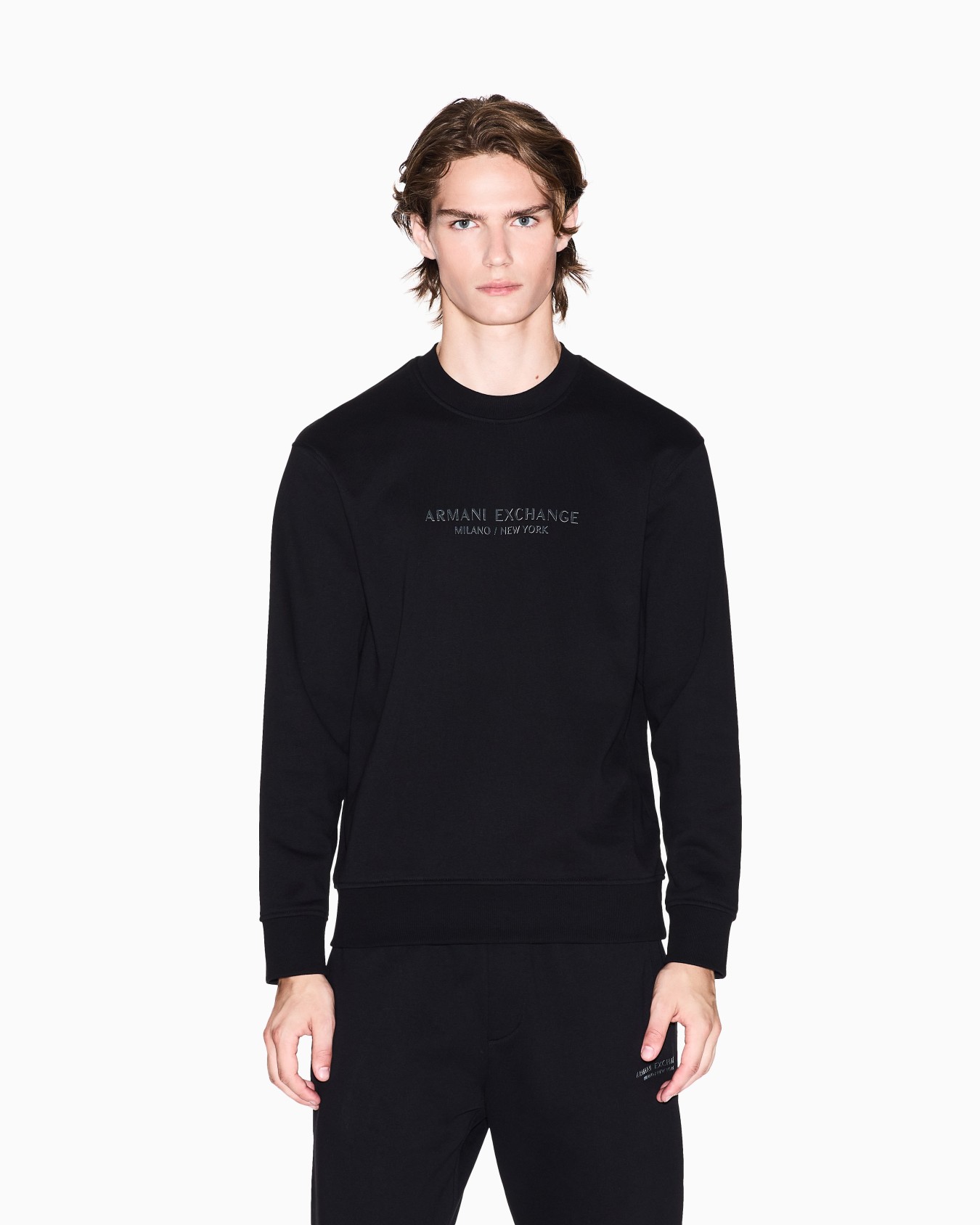 Crewneck sweatshirt with tone logo Slide 4