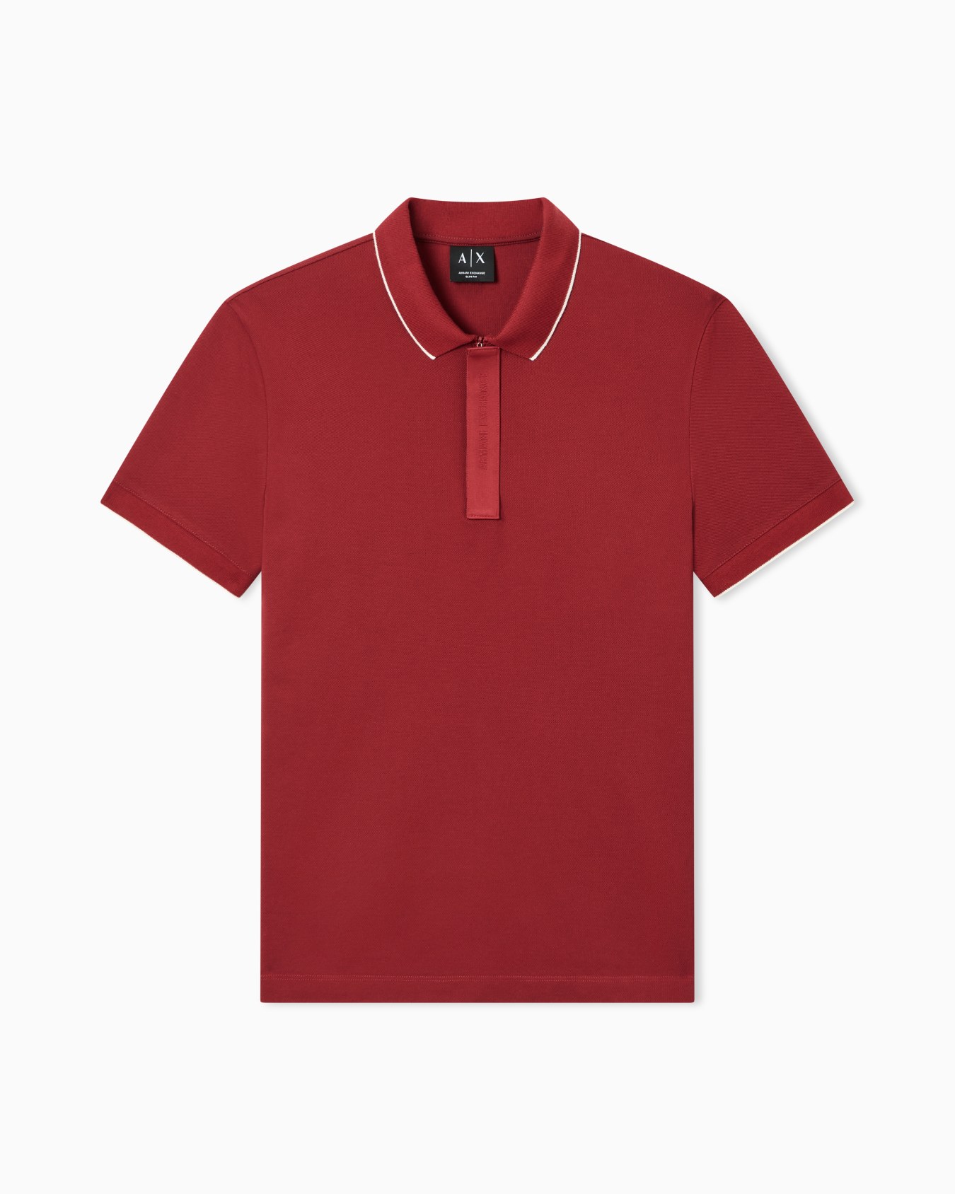 Polo coupe slim avec empiècement boutonné Diapositive 0