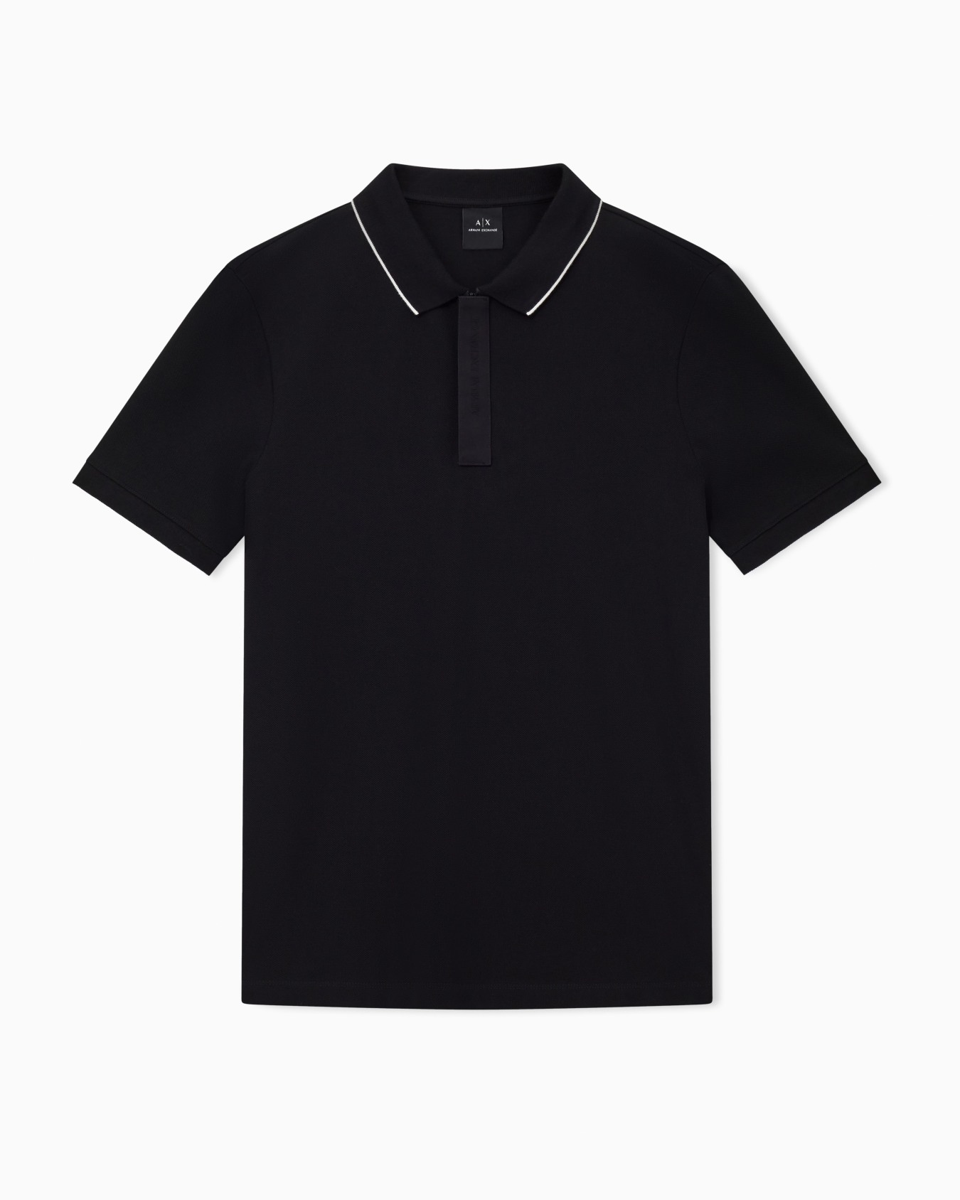 Slim fit polo with button insert Slide 0
