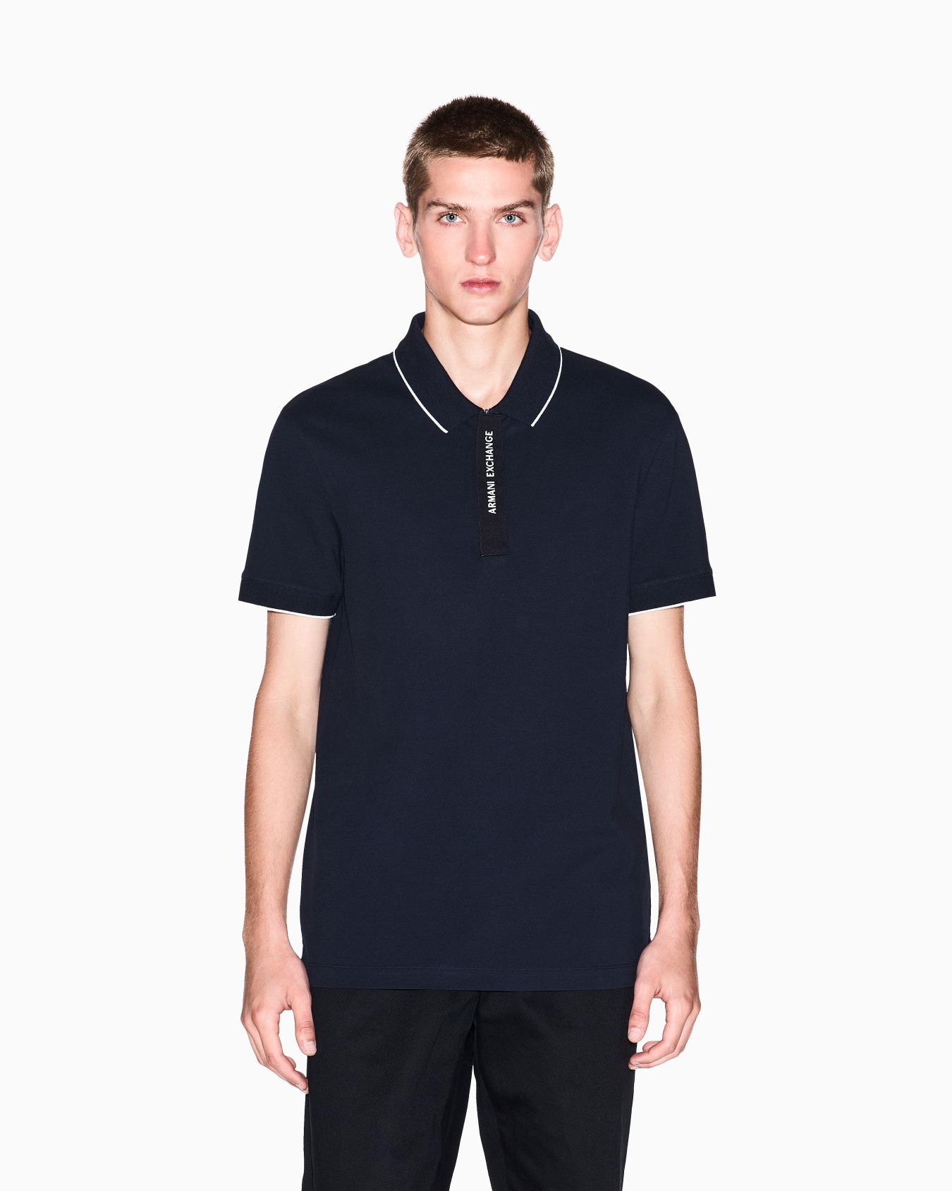 Regular fit polo with logo Slide 3