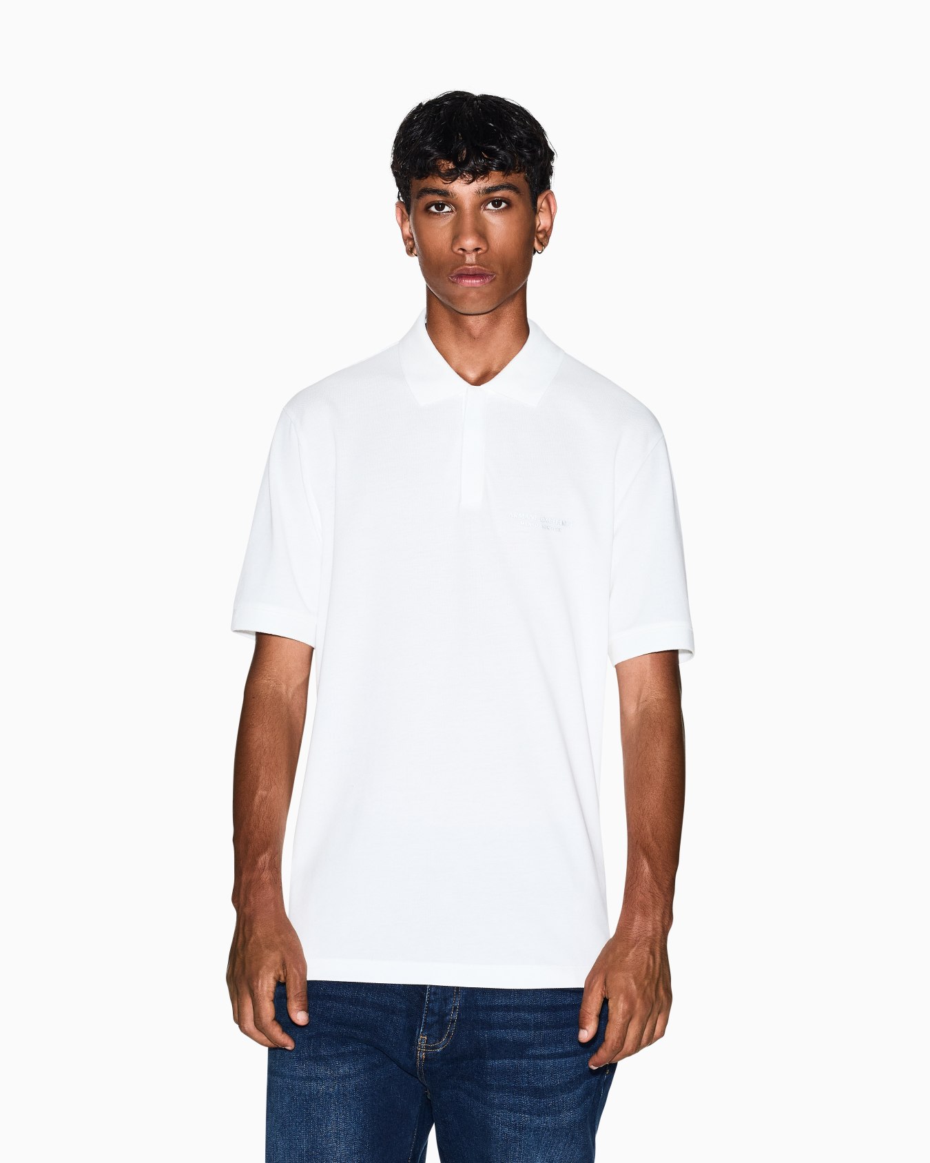 Regular fit polo shirt with tone-on-tone logo Slide 3