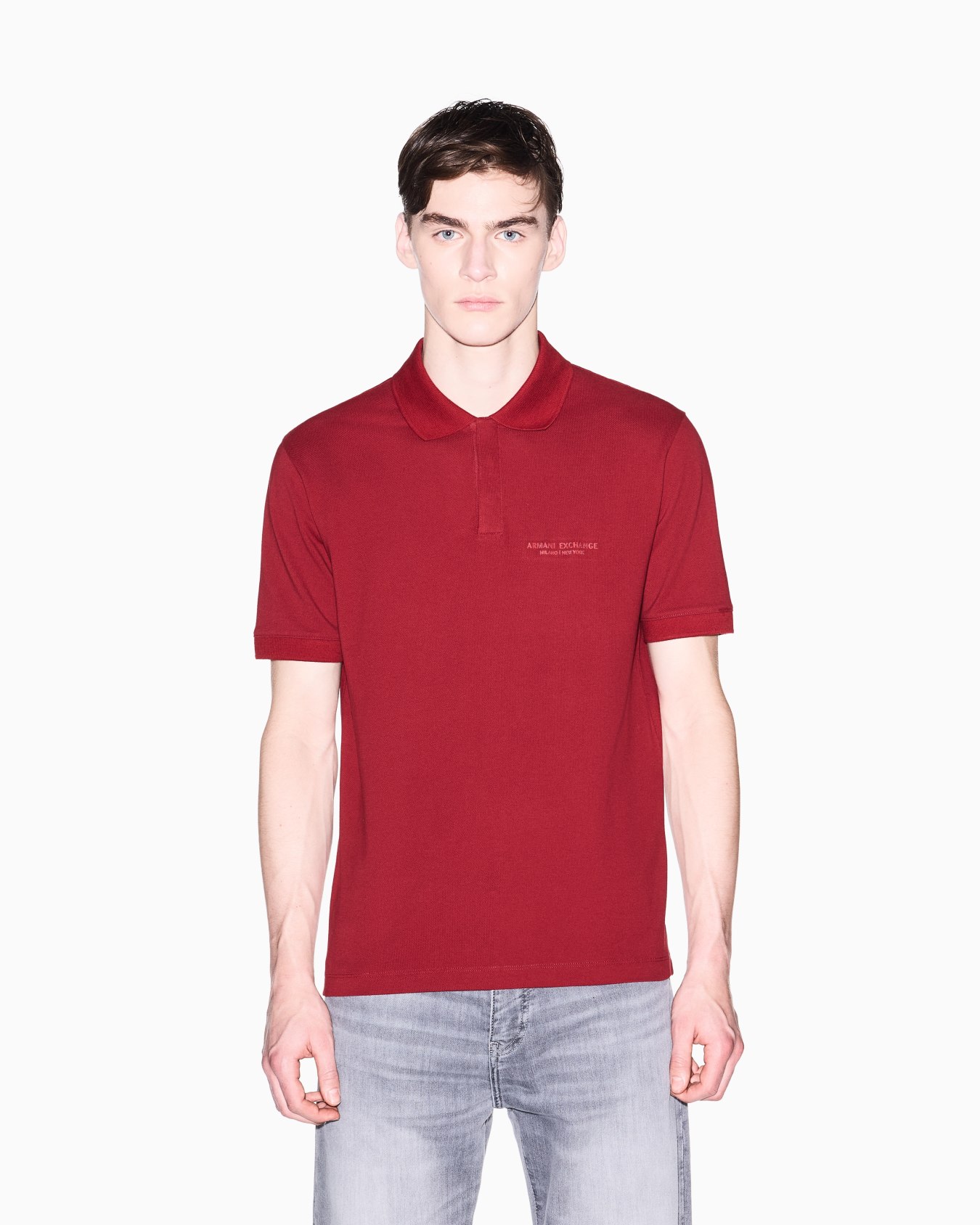 Regular fit polo shirt with tone-on-tone logo Slide 3