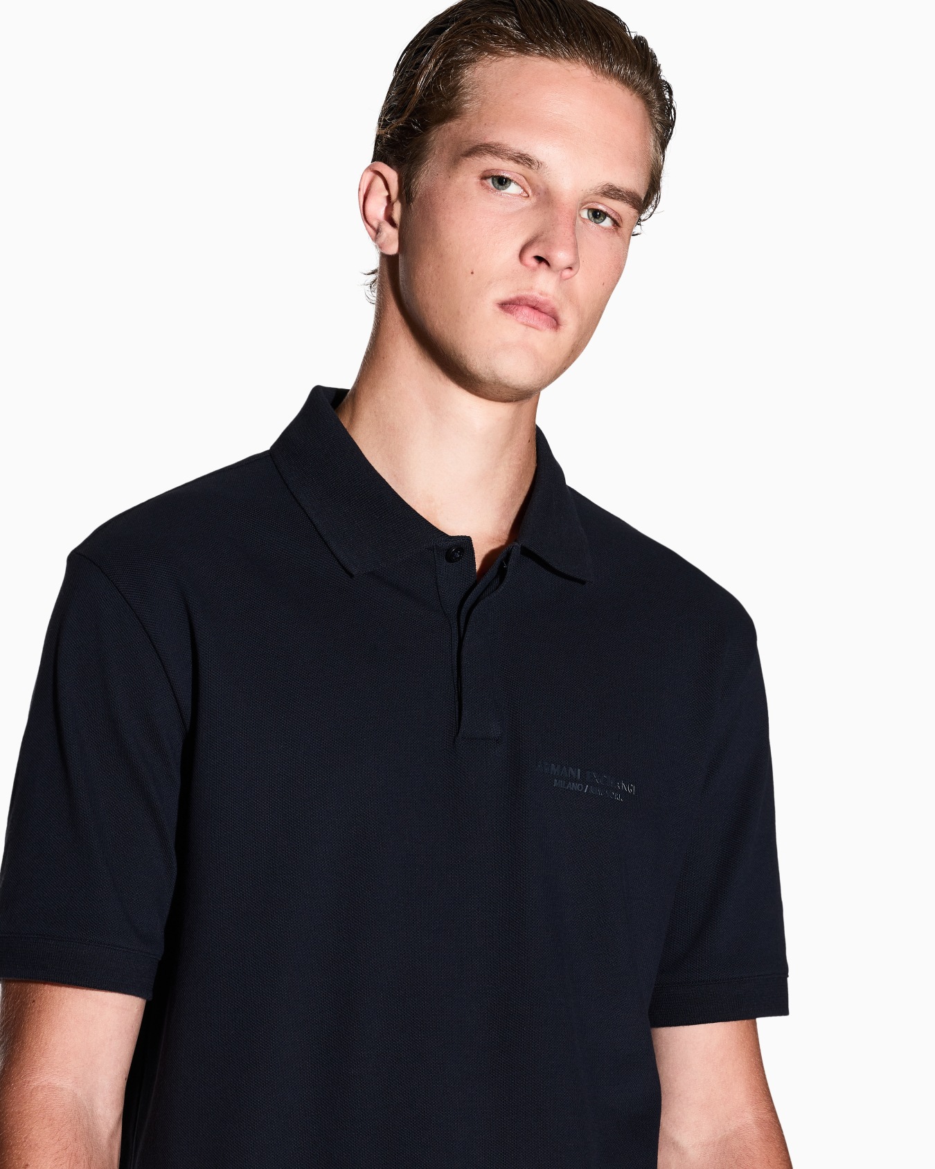 Regular fit polo shirt with tone-on-tone logo Slide 4
