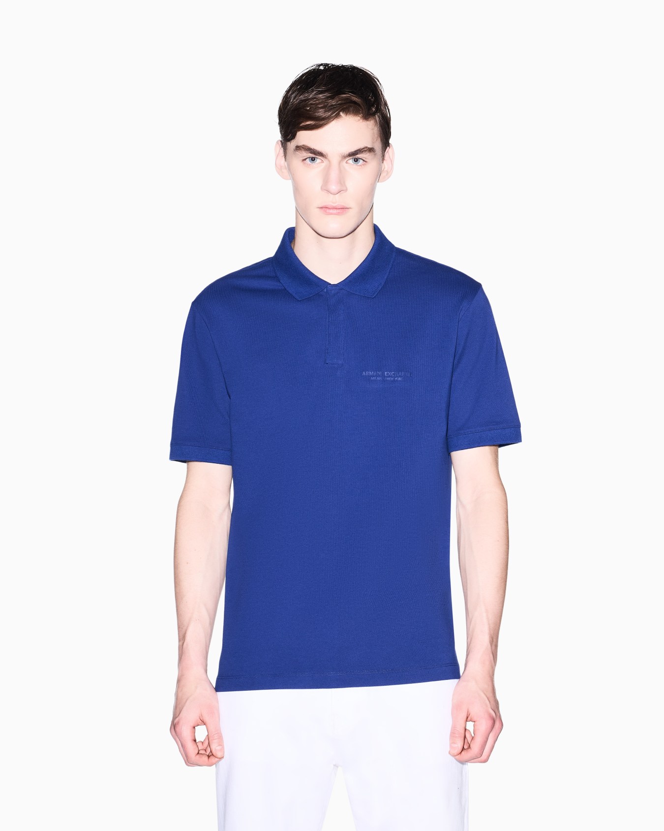 Regular fit polo shirt with tone-on-tone logo Slide 3