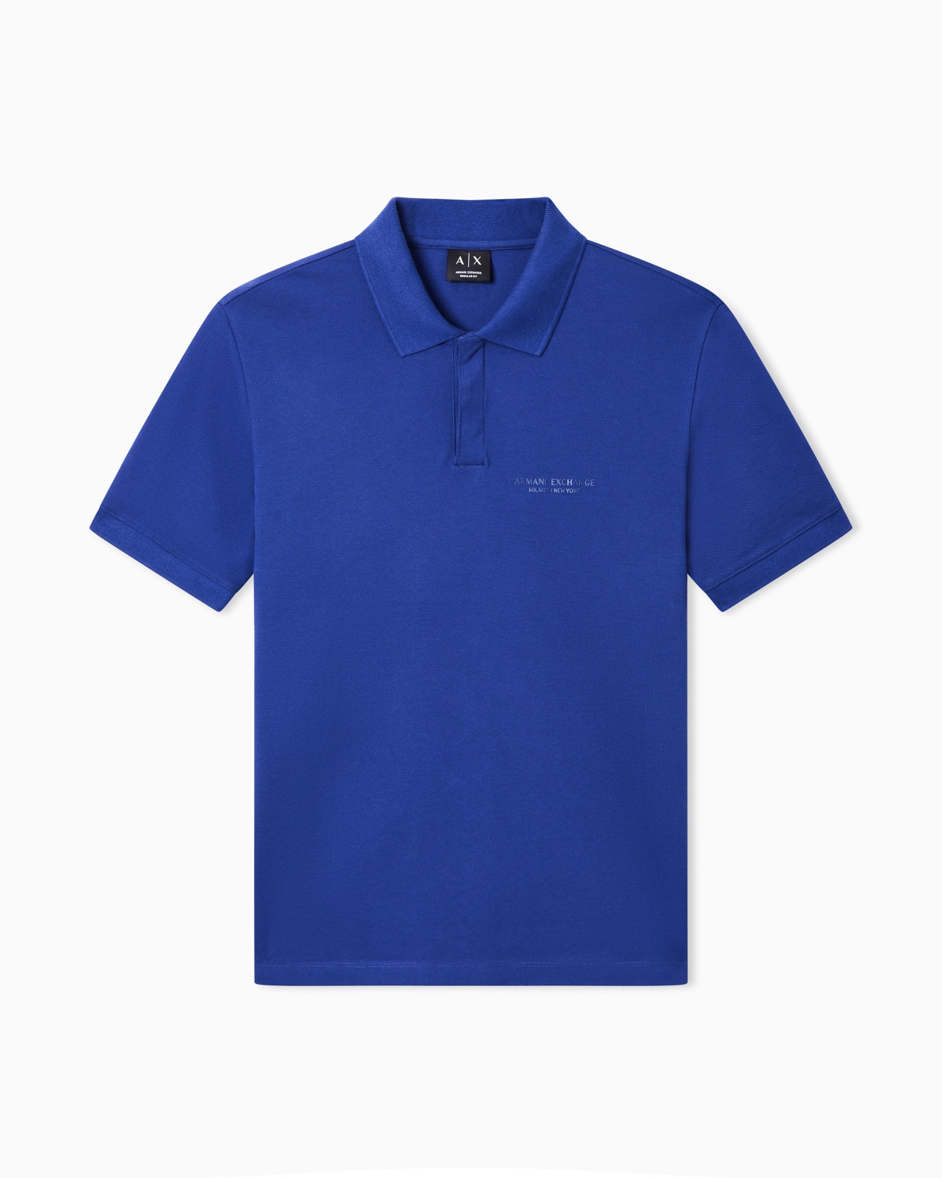 Regular fit polo shirt with tone-on-tone logo Slide 0