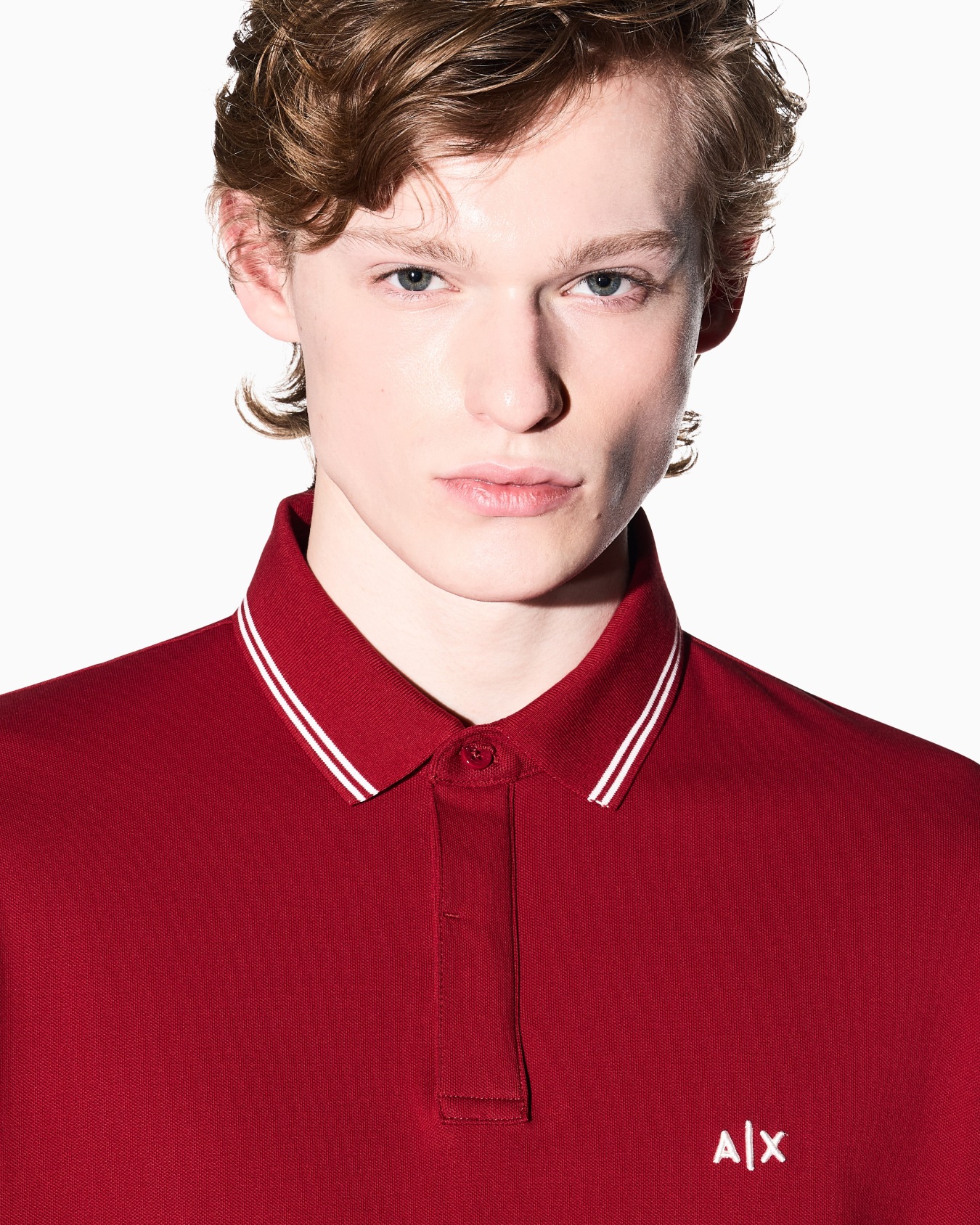 Stretch Pique Polo Shirt with Contrasting Trim Slide 4