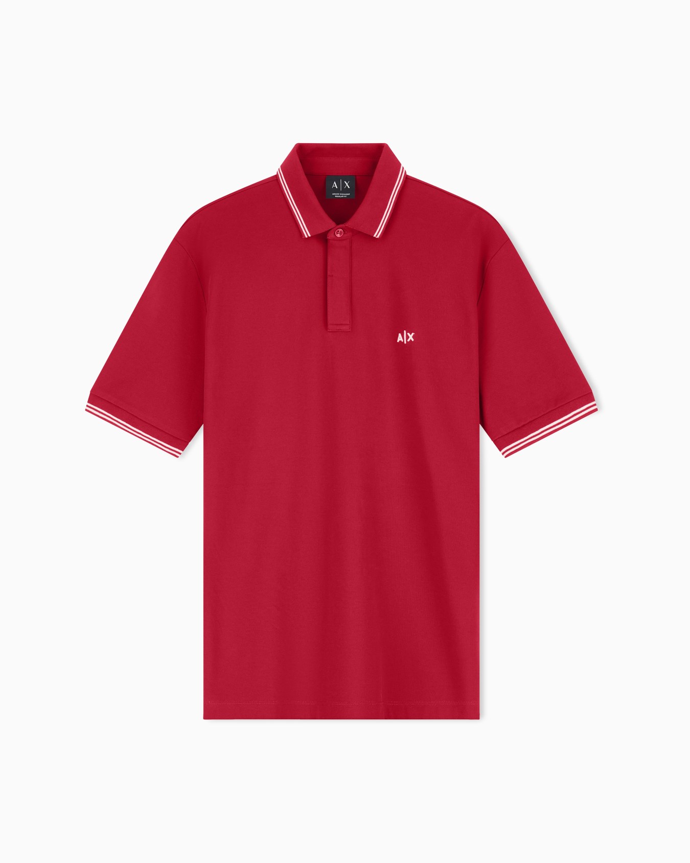 Stretch Pique Polo Shirt with Contrasting Trim Slide 0