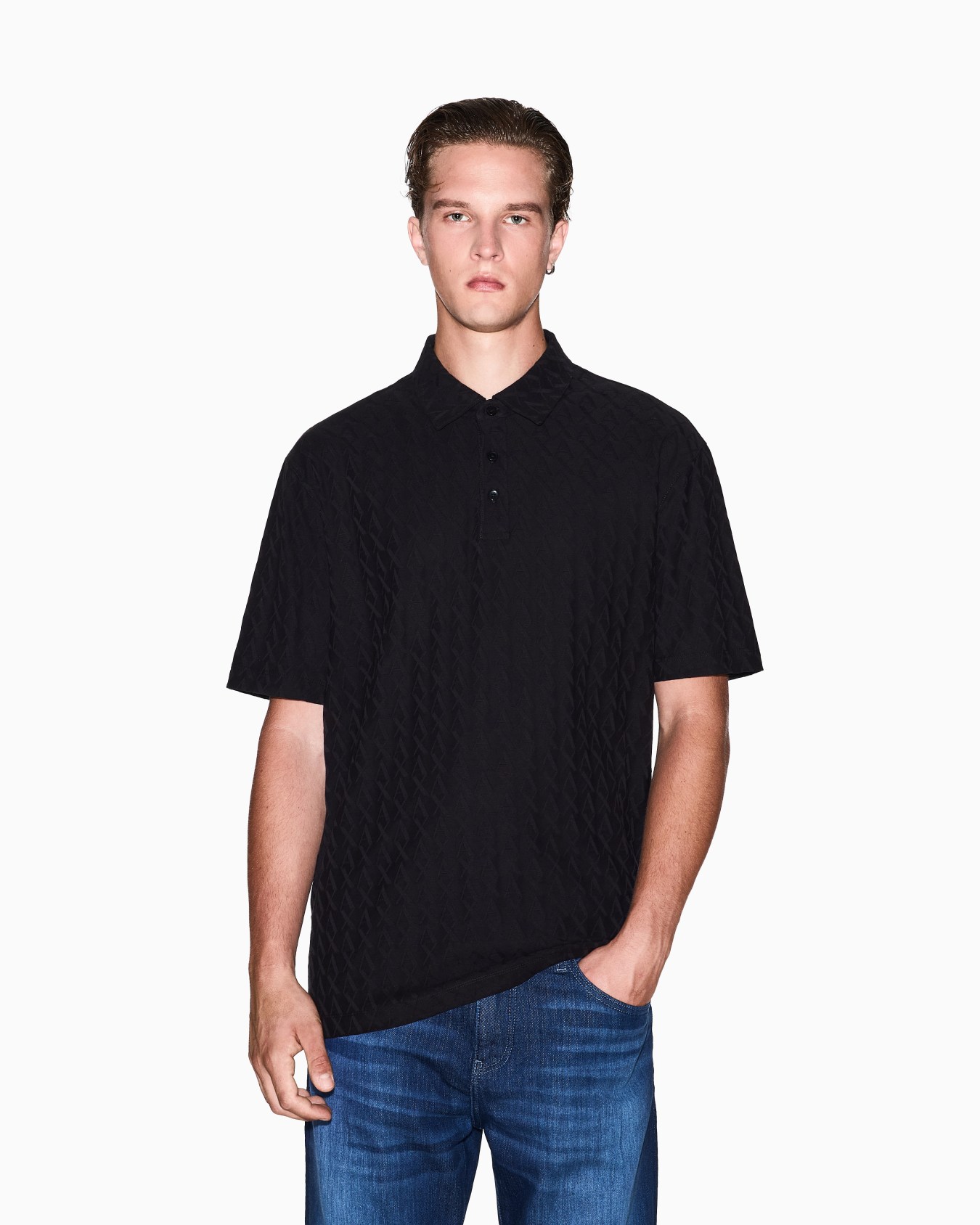 REGULAR FIT POLO SHIRT IN MERCERIZED COTTON Slide 3
