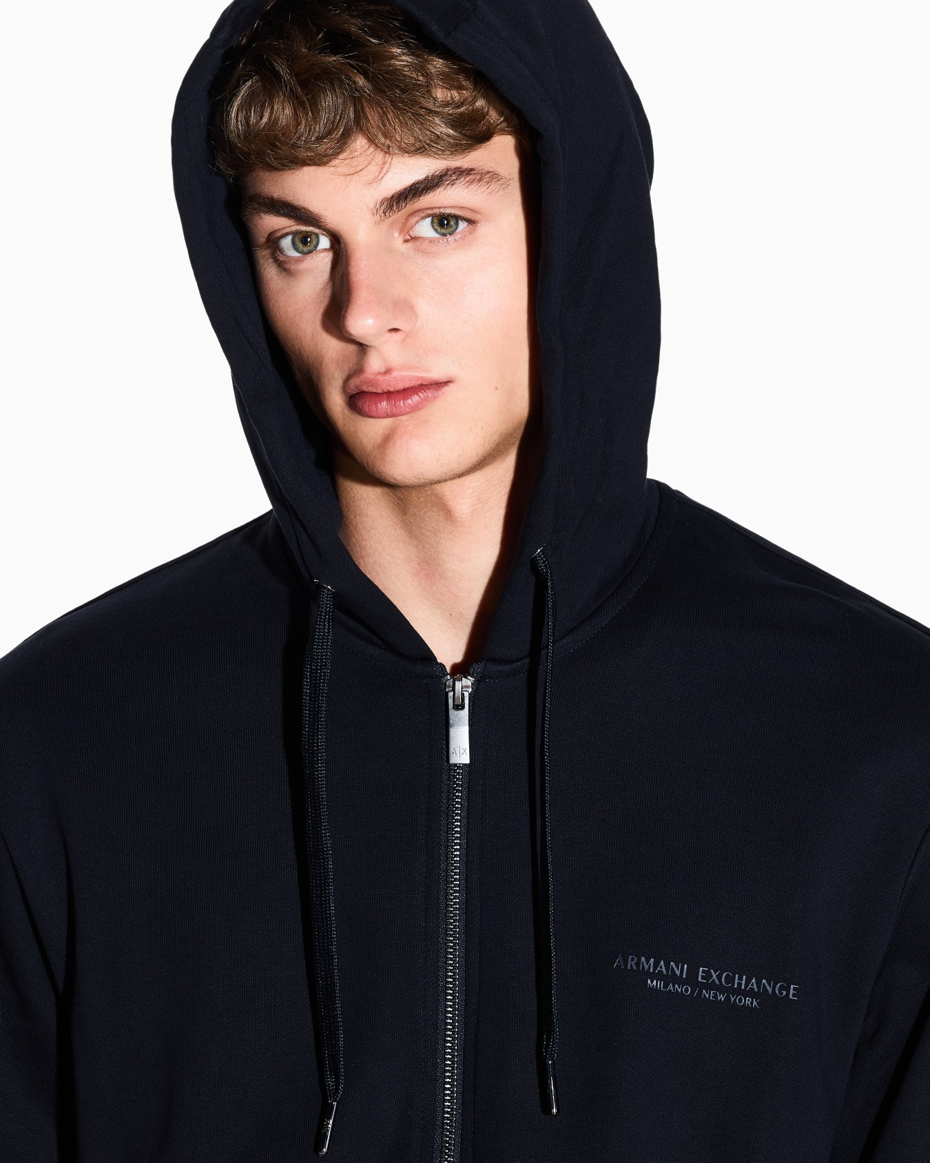 Full-zip hoodie in cotton French terry  Slide 6