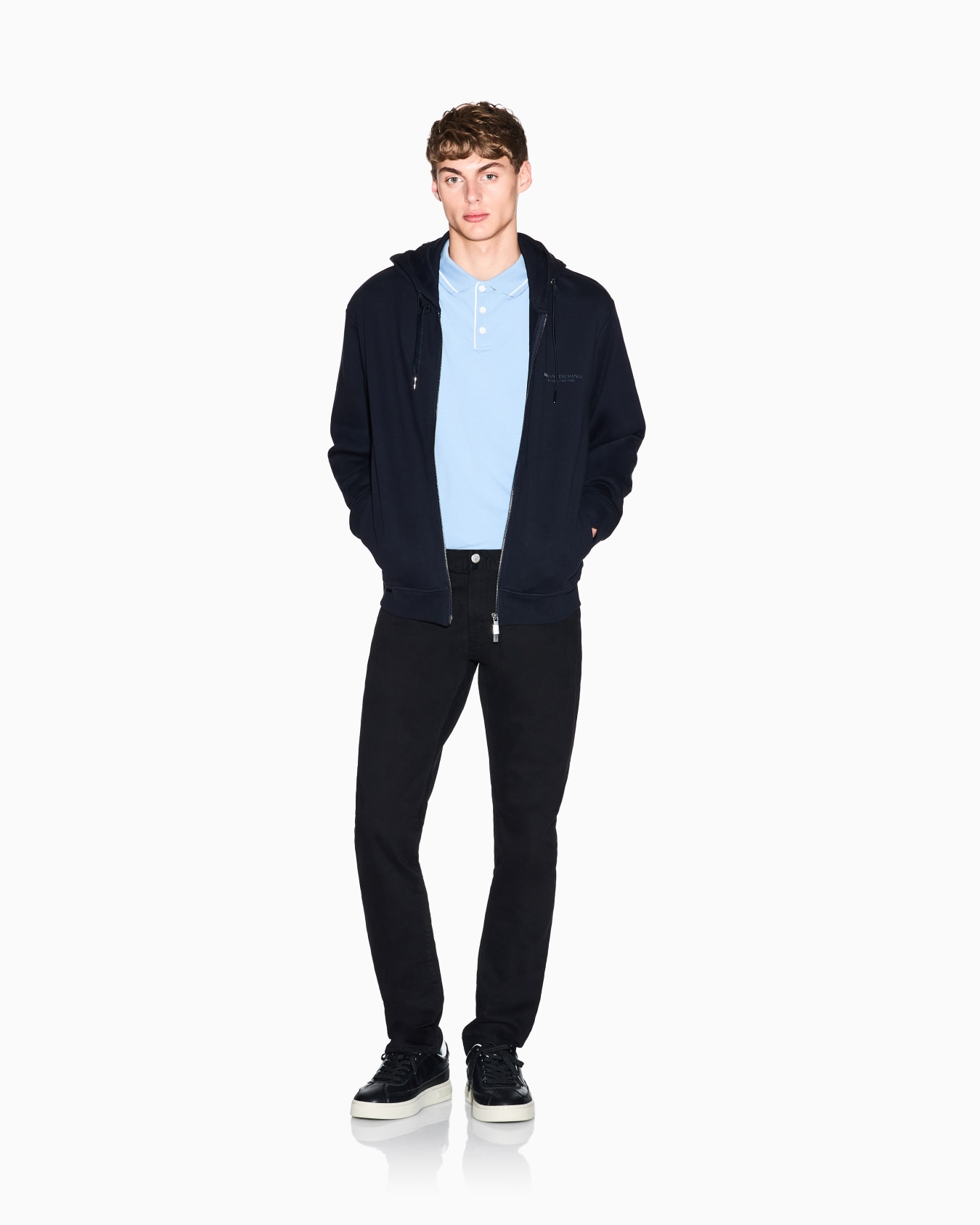 Basic zip-up hoodie Slide 1