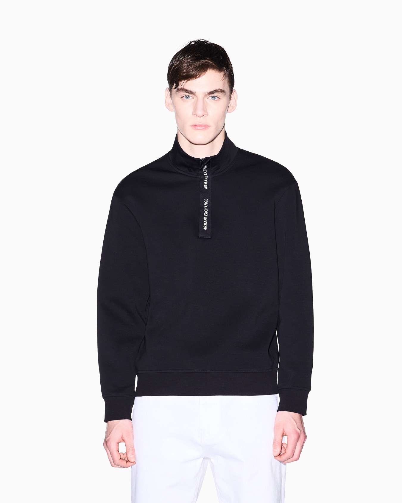 Sweatshirt with high neck and buttons Slide 3