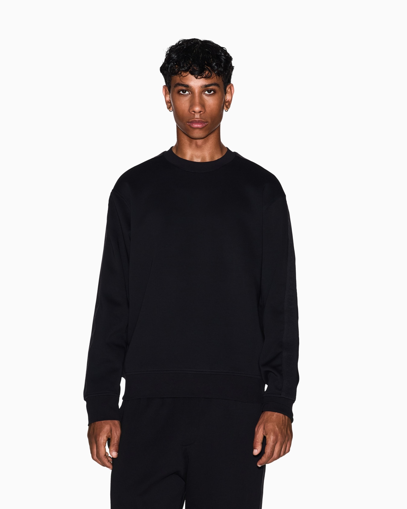 Crewneck Sweatshirt with Logo Bands Slide 3