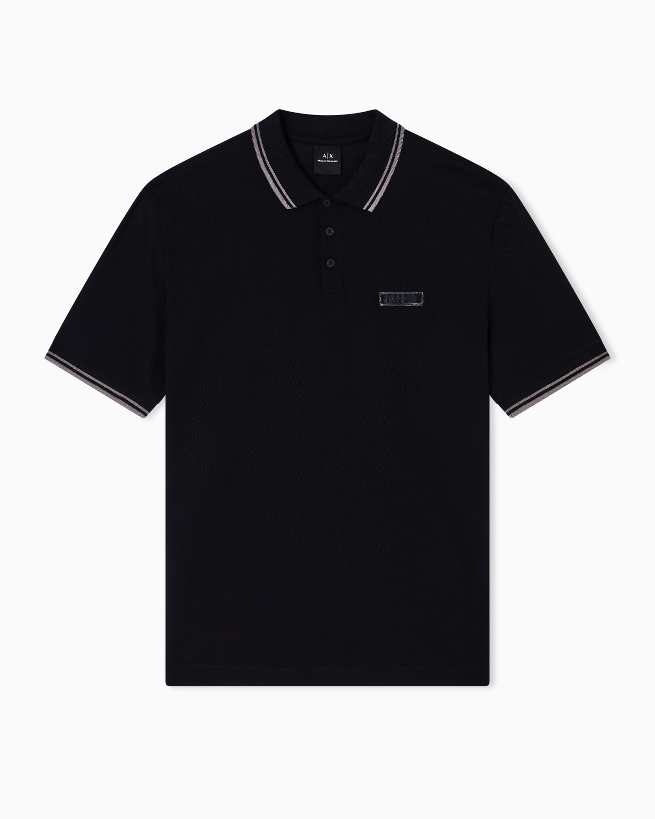 Contrasting piping pique polo shirt Slide 0