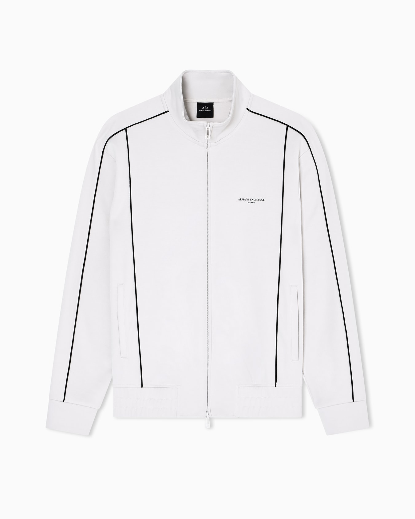 Full-zip sweatshirt with contrasting piping Slide 0