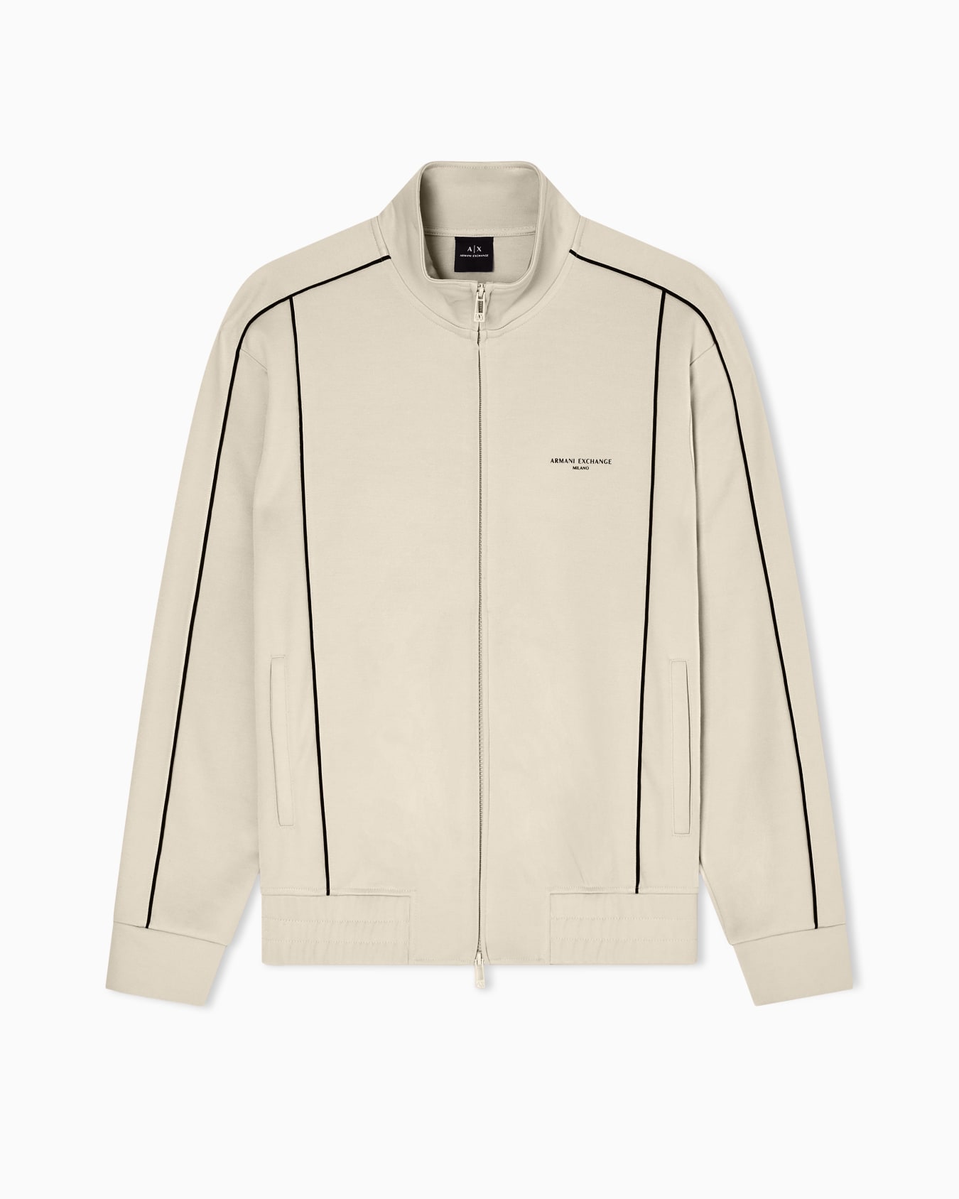 Full-zip sweatshirt with contrasting piping Slide 0