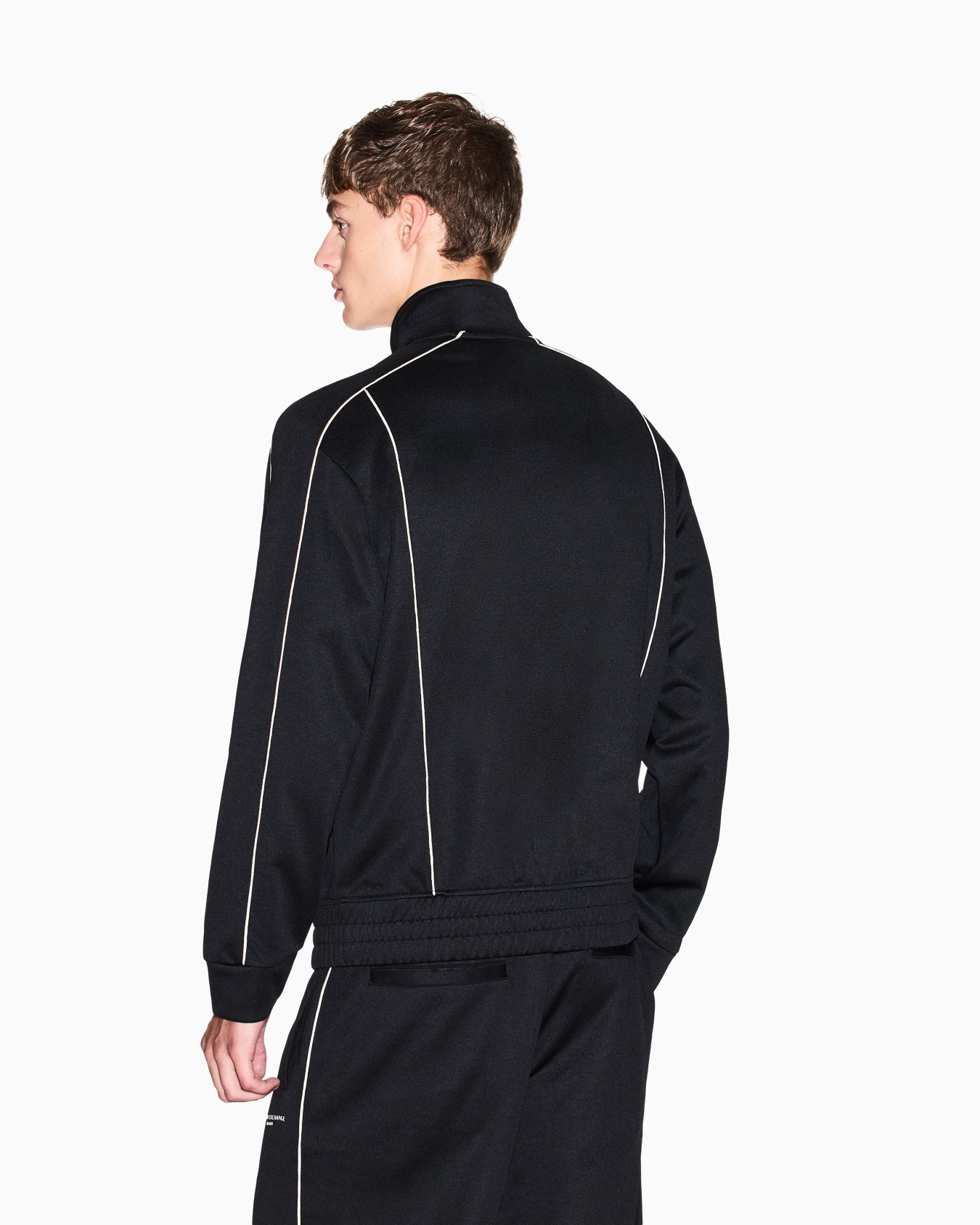 Sweat-shirt entièrement zippé avec passepoil contrasté Diapositive 2