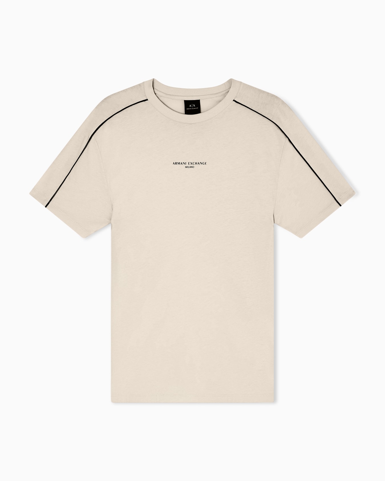Regular fit T-shirt with contrasting piping Slide 0