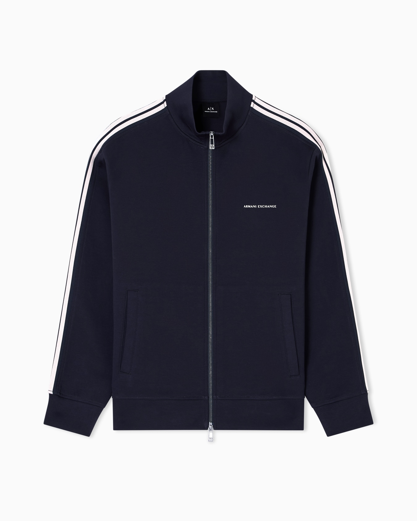 Full-zip sweatshirt with contrasting bands Slide 0
