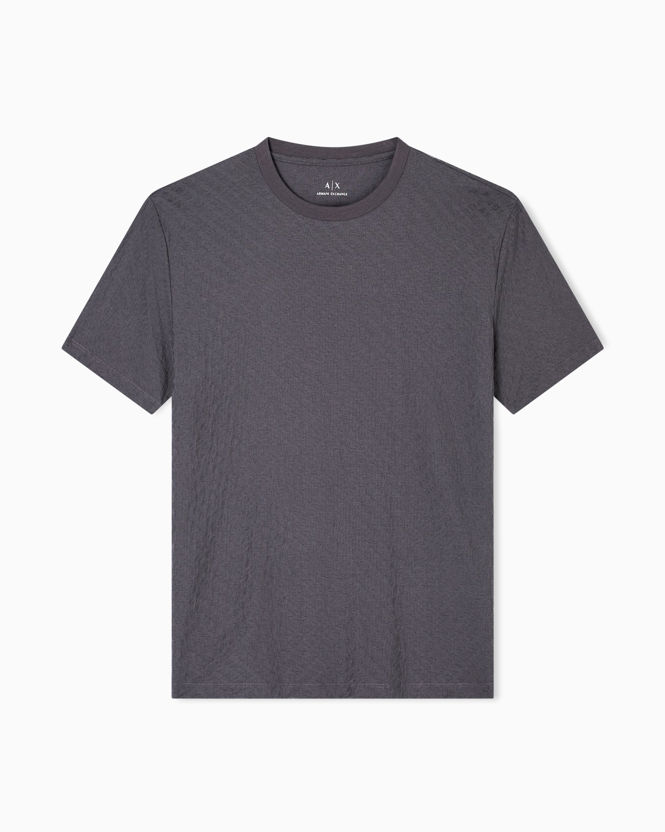 Regular fit t-shirt in jacquard fabric Slide 0