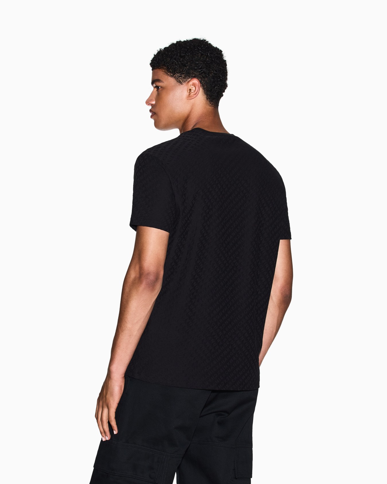 Regular fit t-shirt in jacquard fabric Slide 2