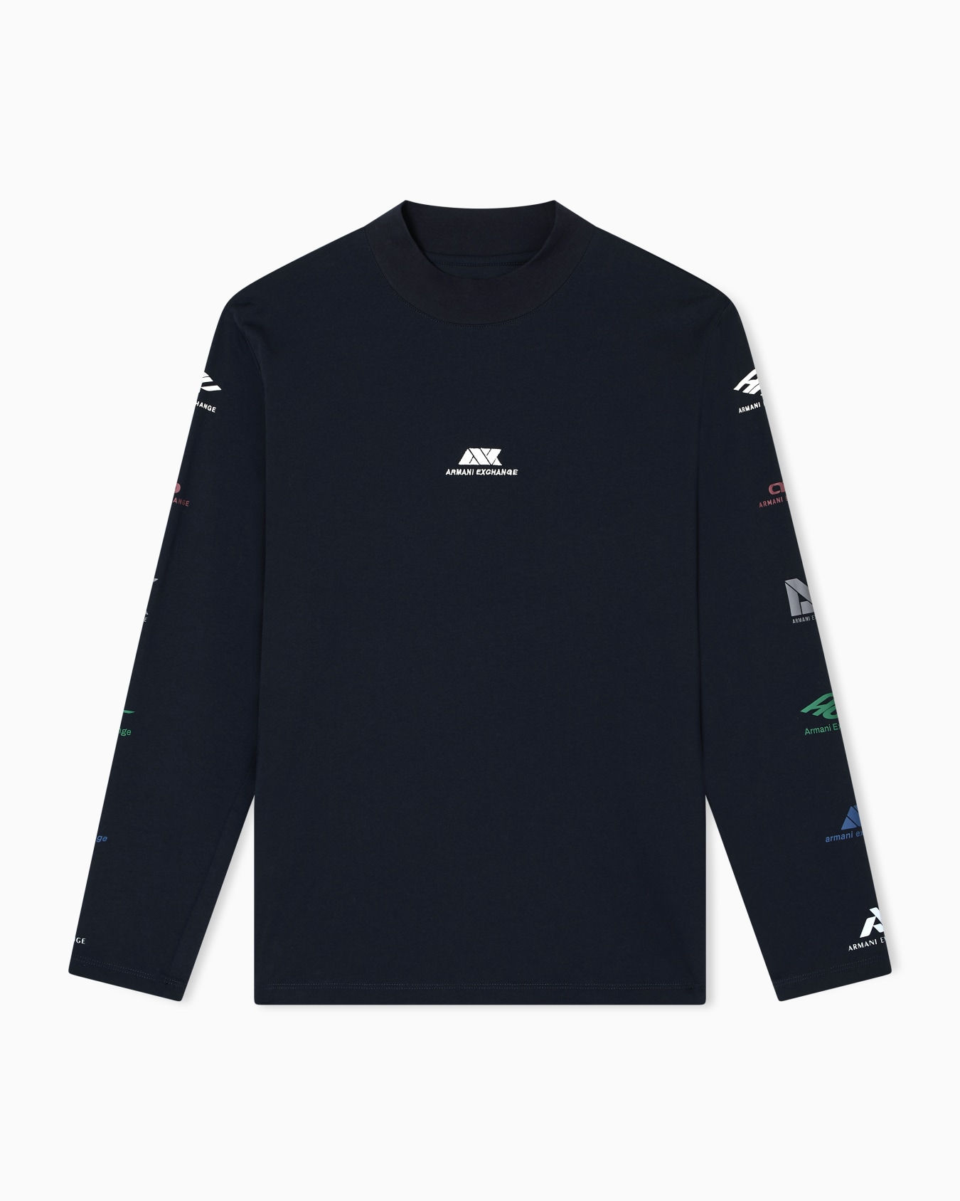 ランダムロゴ 長袖クルーネックTシャツ スライドする 0