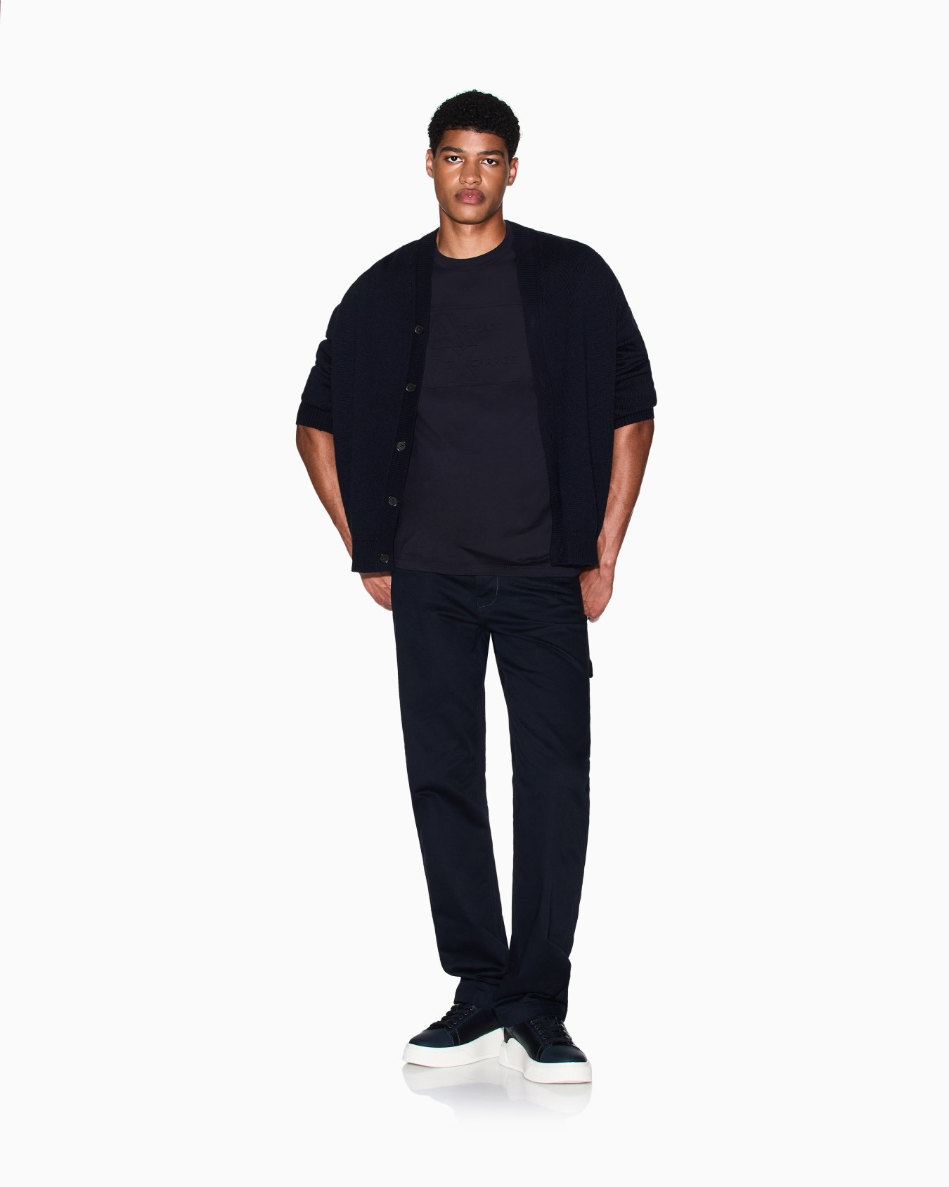 Regular fit T-shirt with embossed logo Slide 1