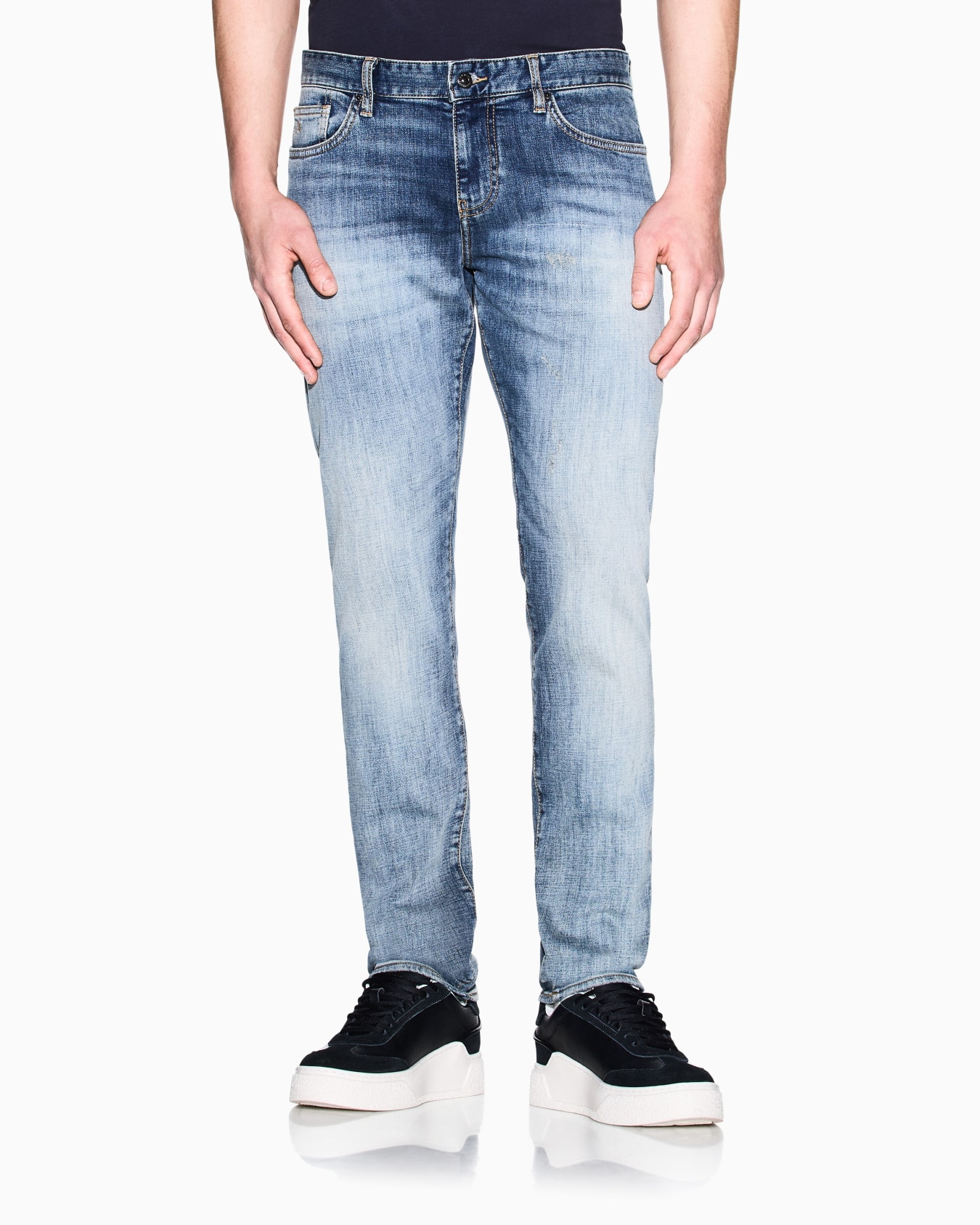 Super Skinny Jeans Blue Wash Stretch Denim Slide 2