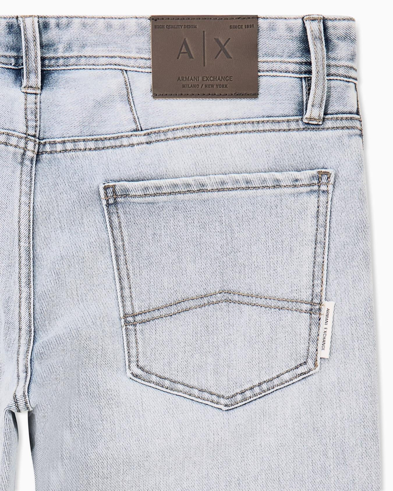 slim fit 5 Pockets Pant washed cotton-blend denim Slide 2