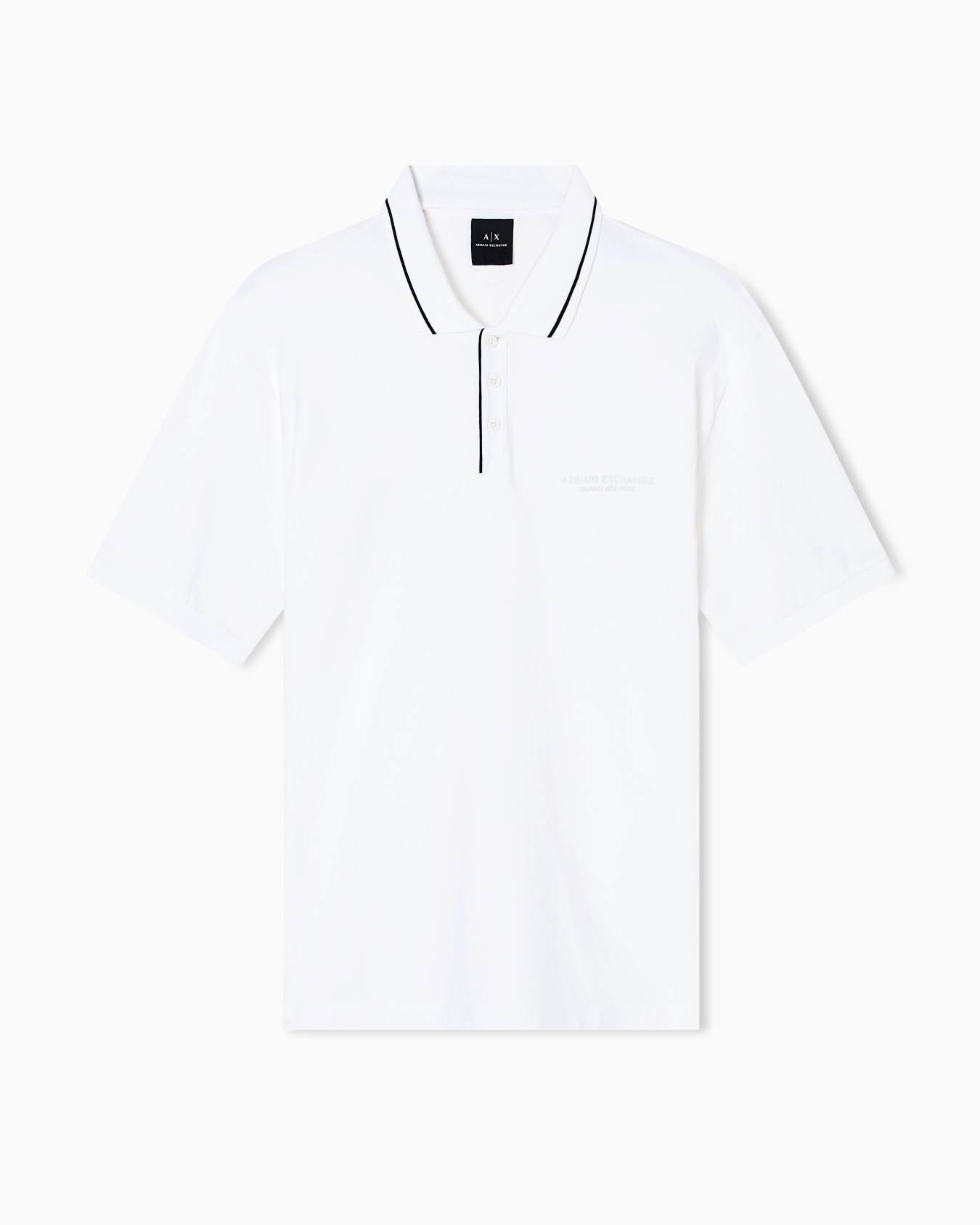 Regular fit polo shirt in stretch jersey Slide 0
