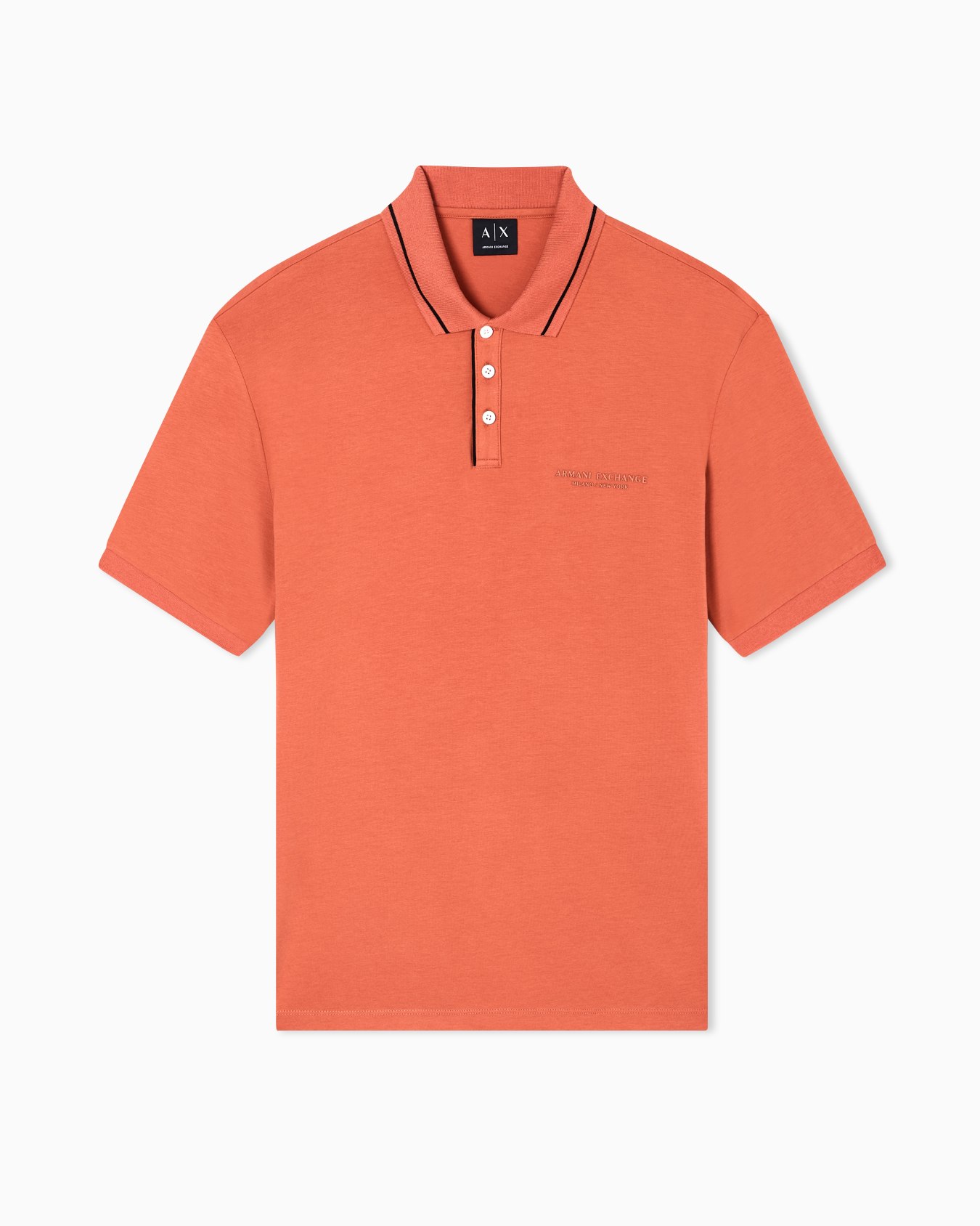 Regular fit polo shirt in stretch jersey Slide 0