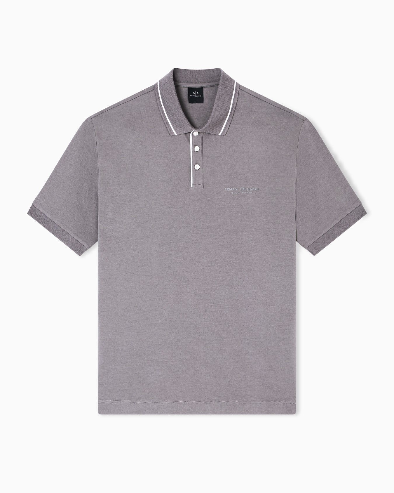 Polo regular fit in jersey stretch Slide 0