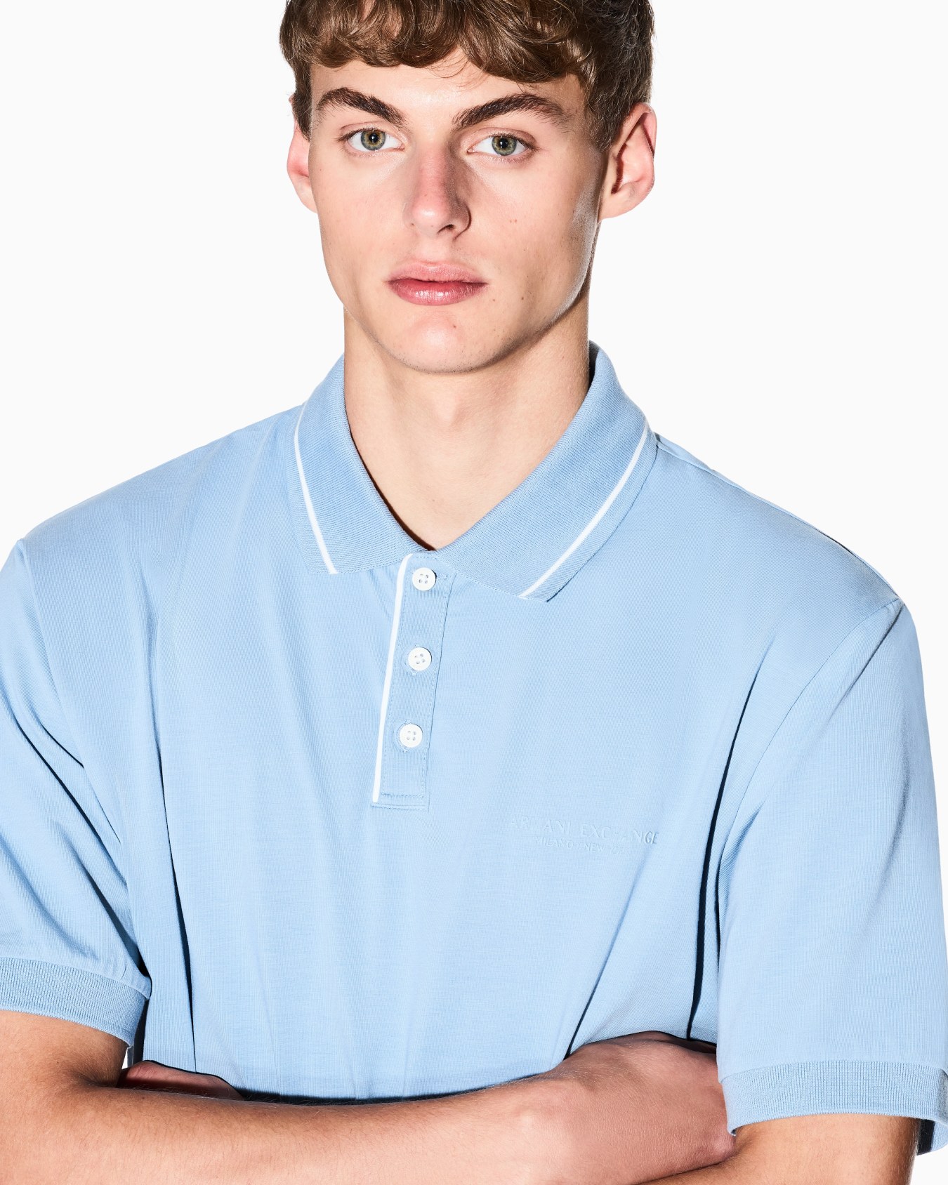 Regular fit polo shirt in stretch jersey Slide 4