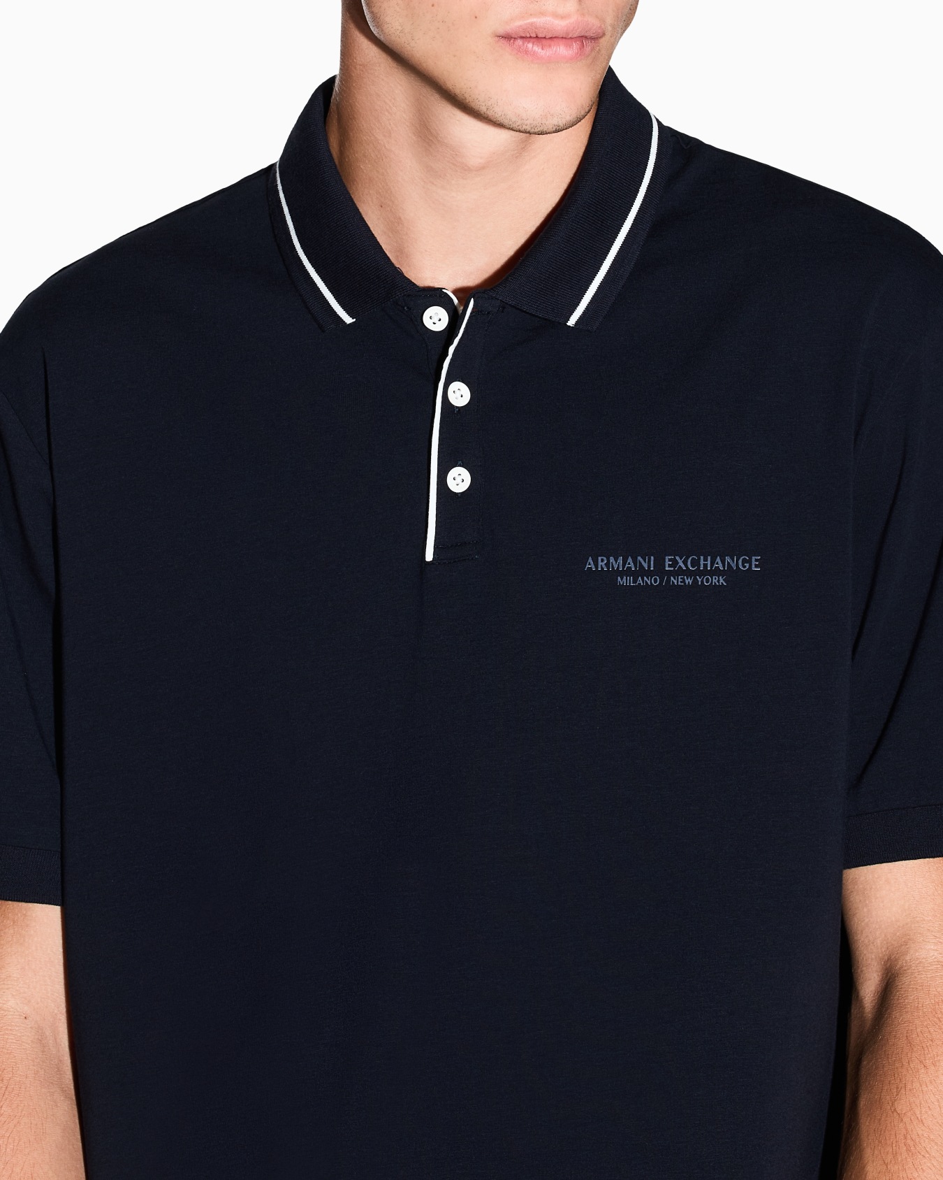 Regular fit polo shirt in stretch jersey Slide 4
