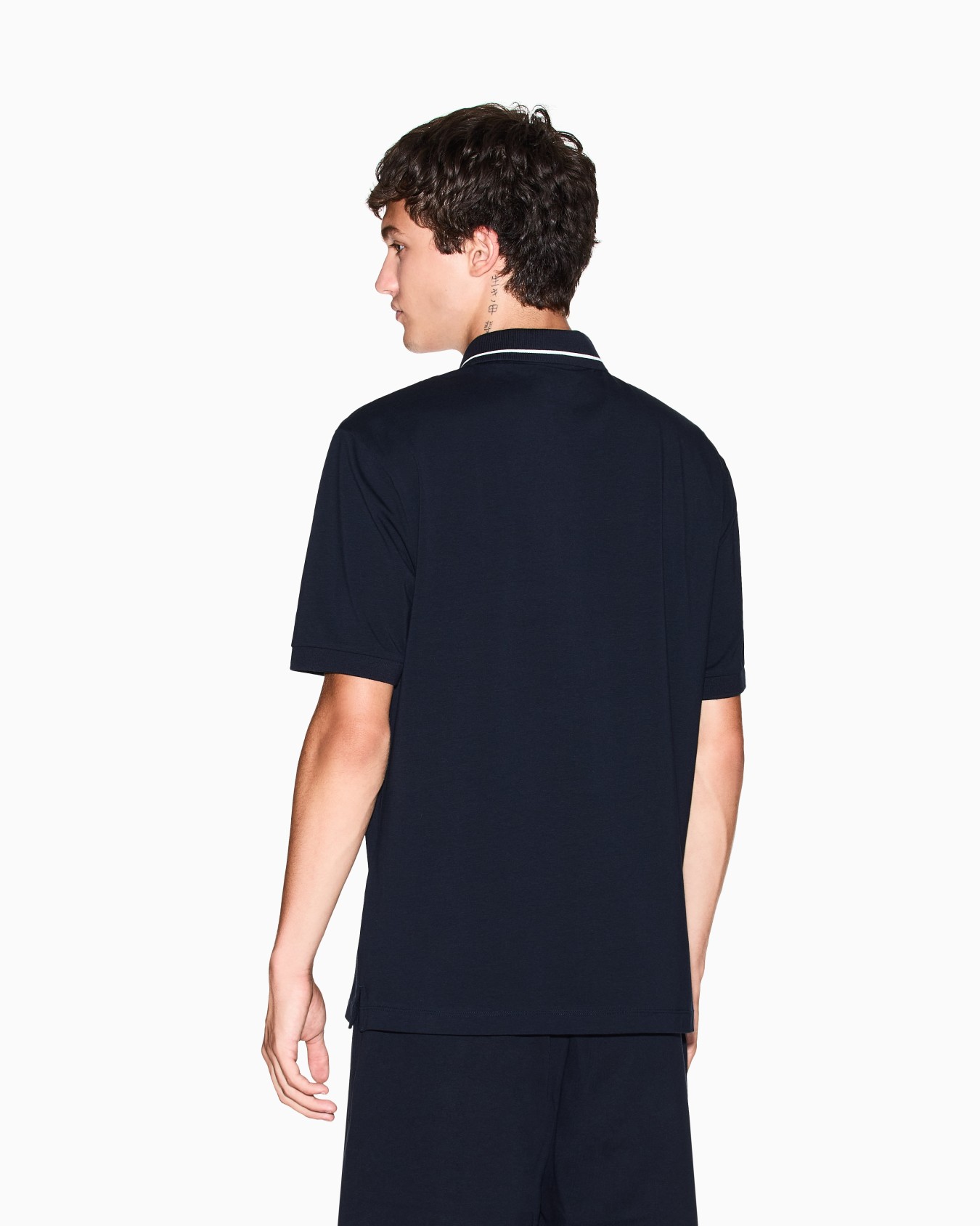 Regular fit polo shirt in stretch jersey Slide 2