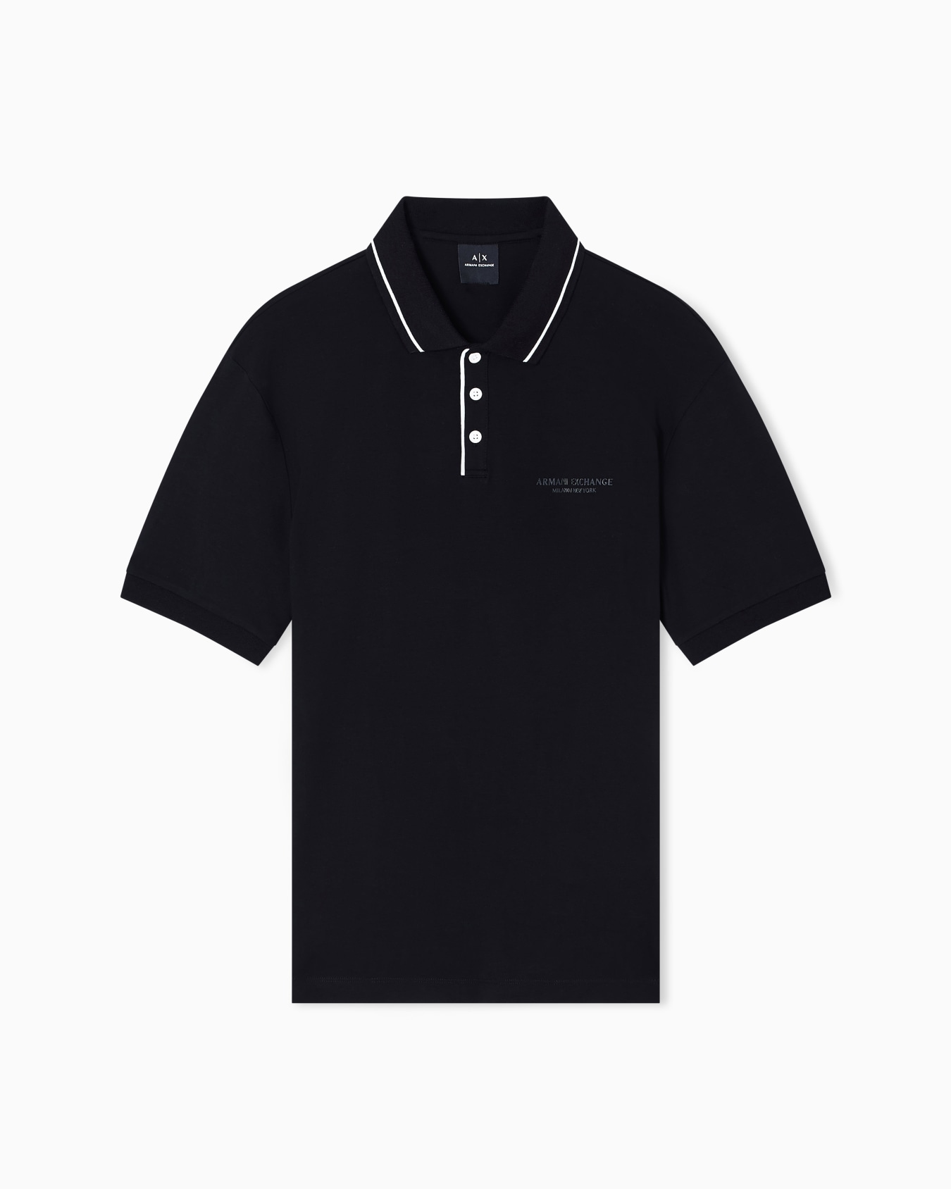 Regular fit polo shirt in stretch jersey Slide 0