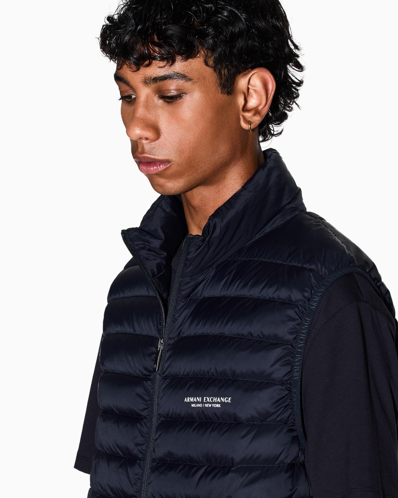 Chaqueta de plumas sin mangas con cremallera completa Diapositiva 6