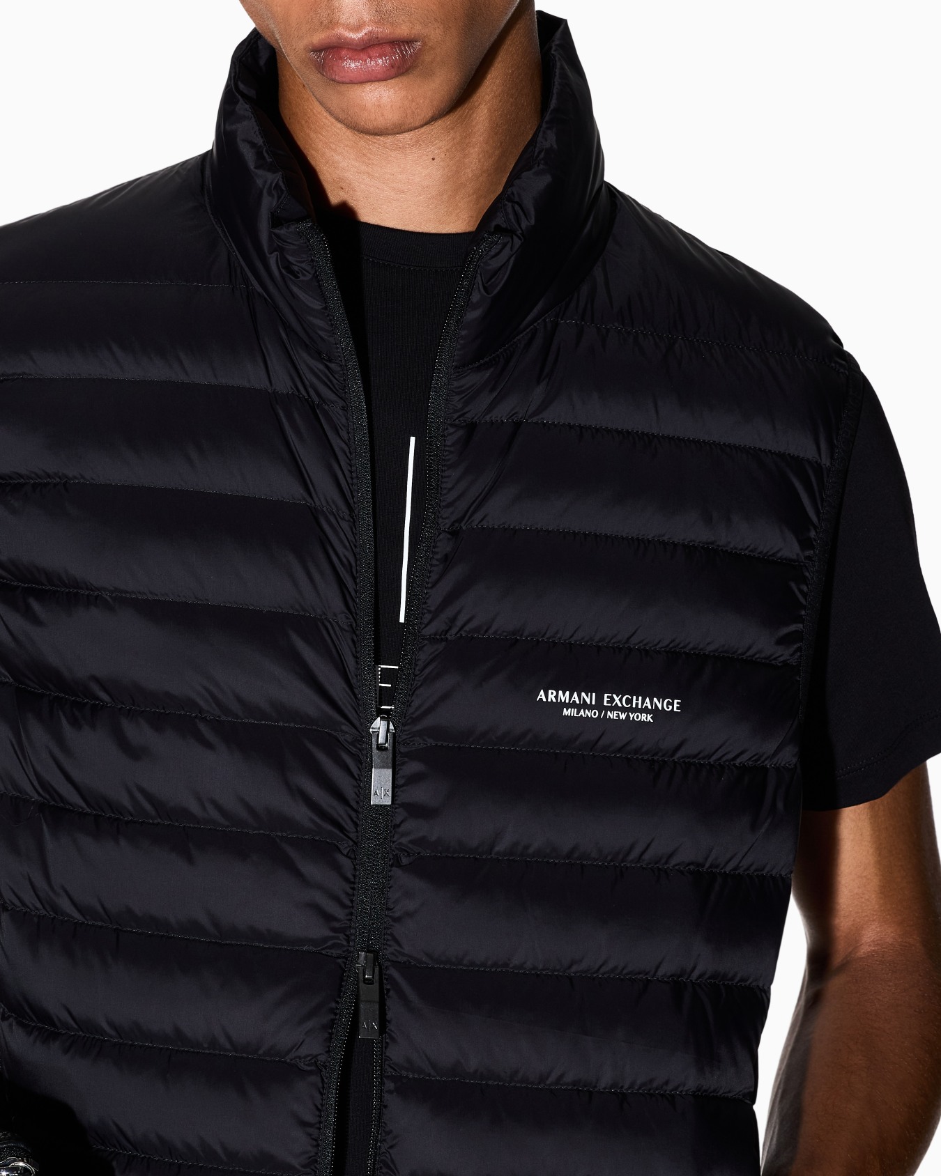 Chaqueta de plumas sin mangas con cremallera completa Diapositiva 4
