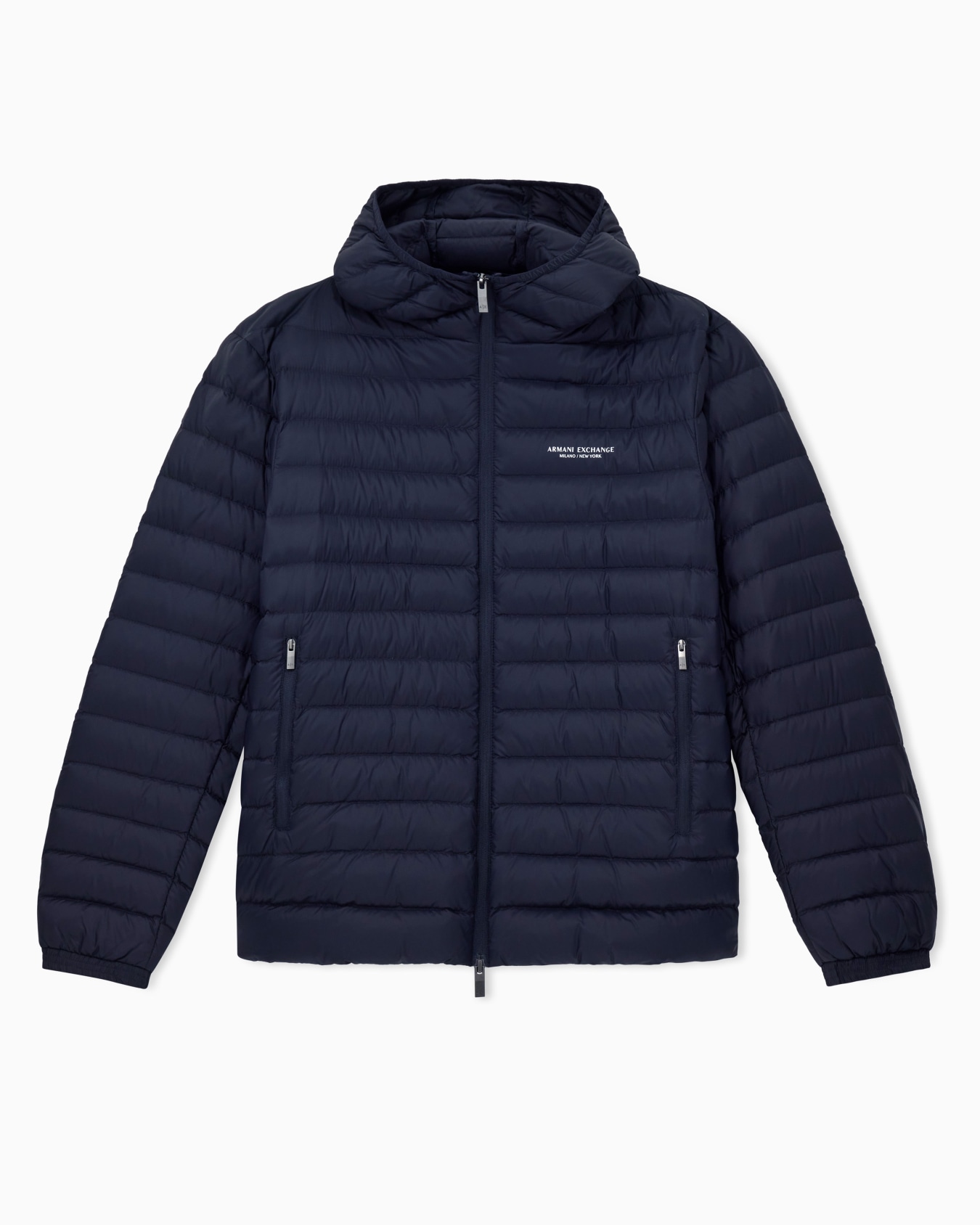 Full zip down jacket with hood Slide 0