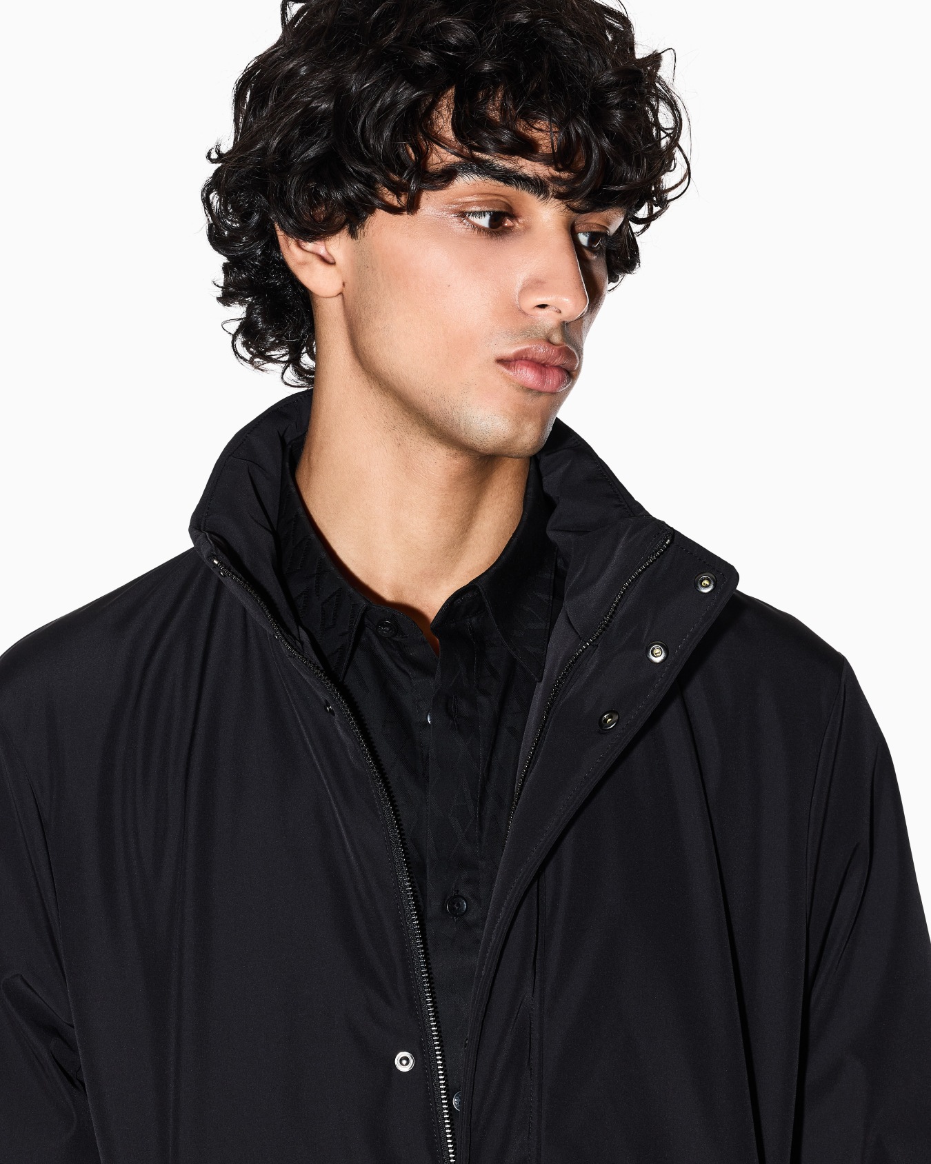 Bonded Fleece Trench Coat, Modern Silhouette Slide 5