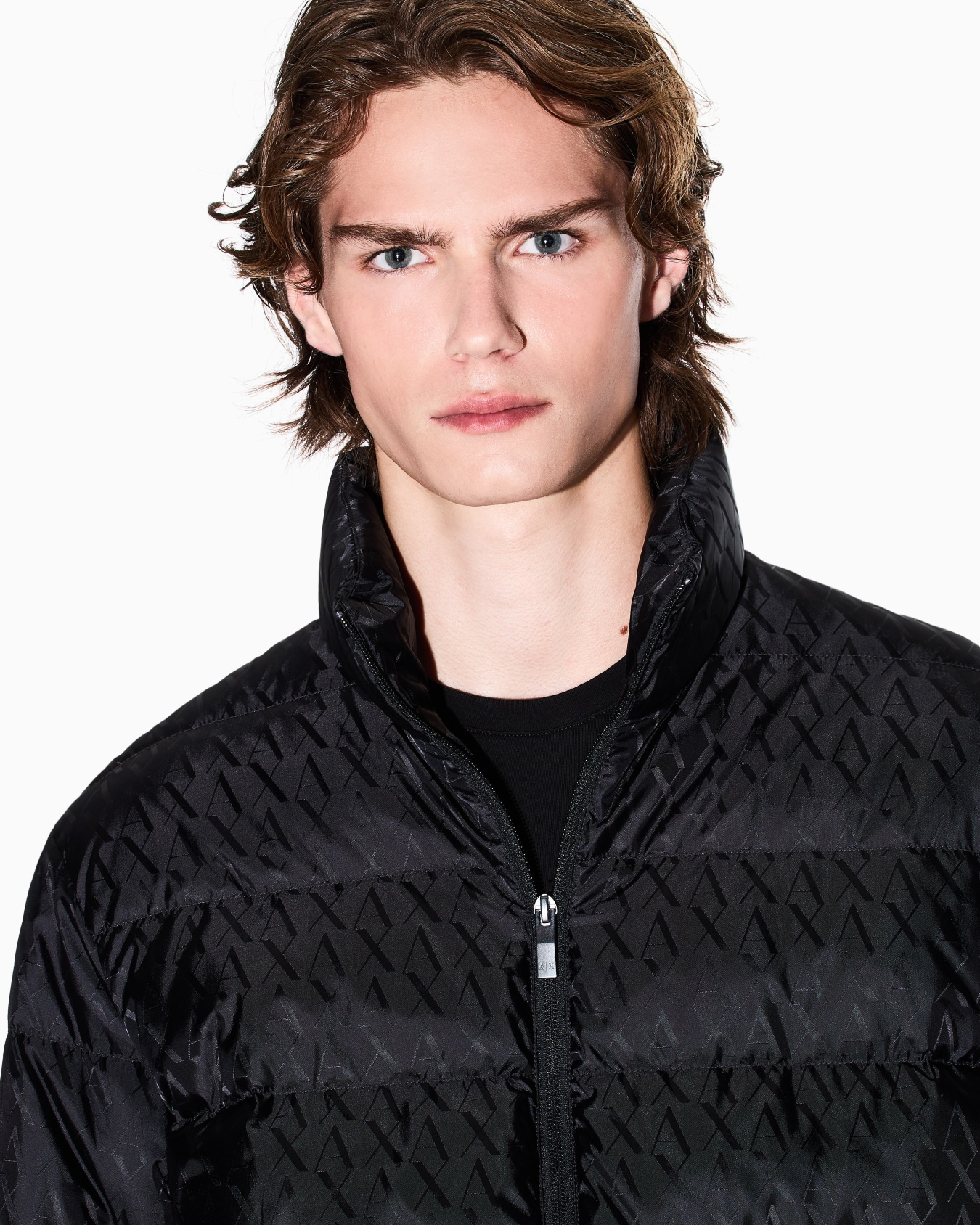 Allover logo jacket in jacquard nylon  Slide 6