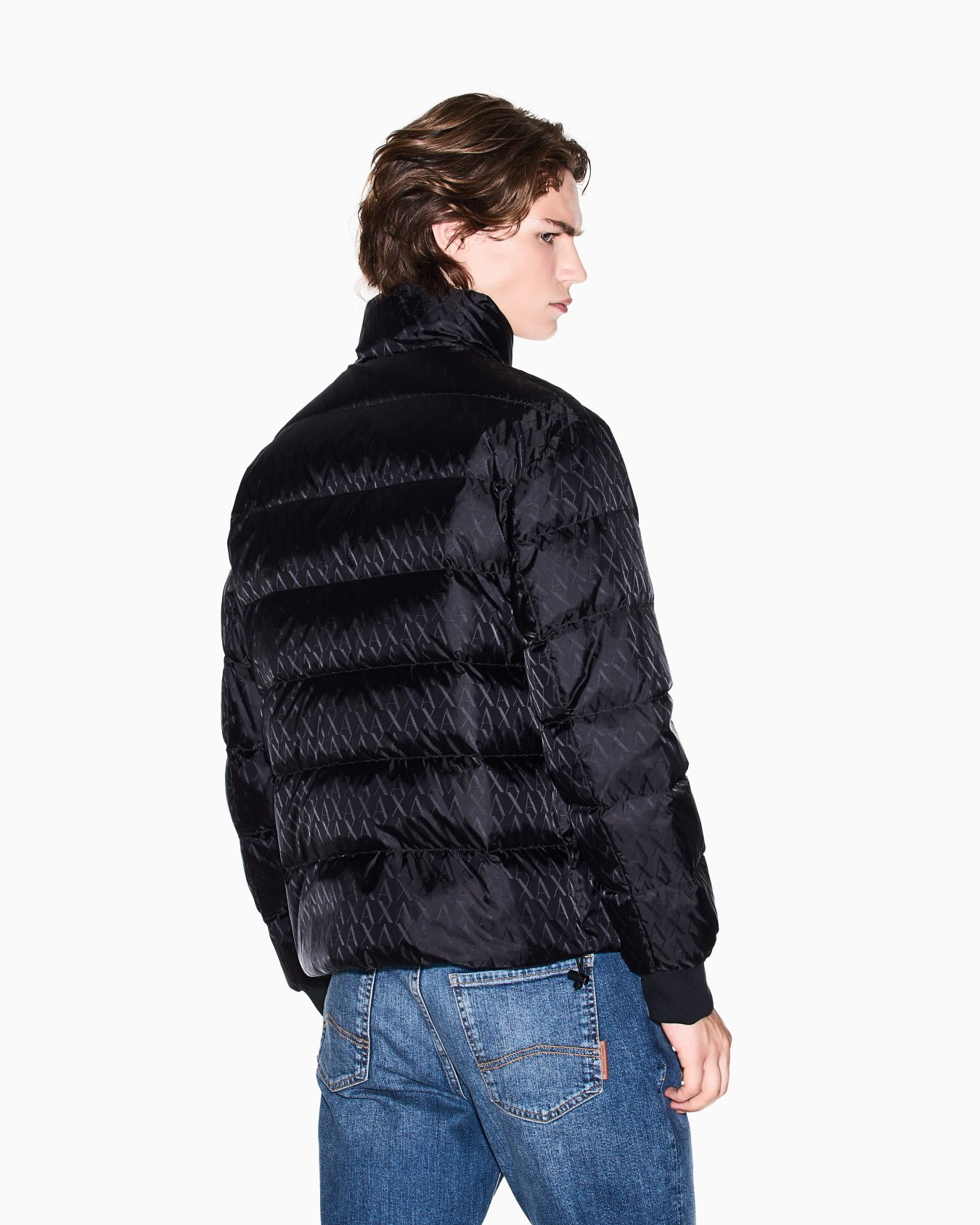 TONE ON TONE ALLOVER LOGO PUFFER JACKET Slide 3