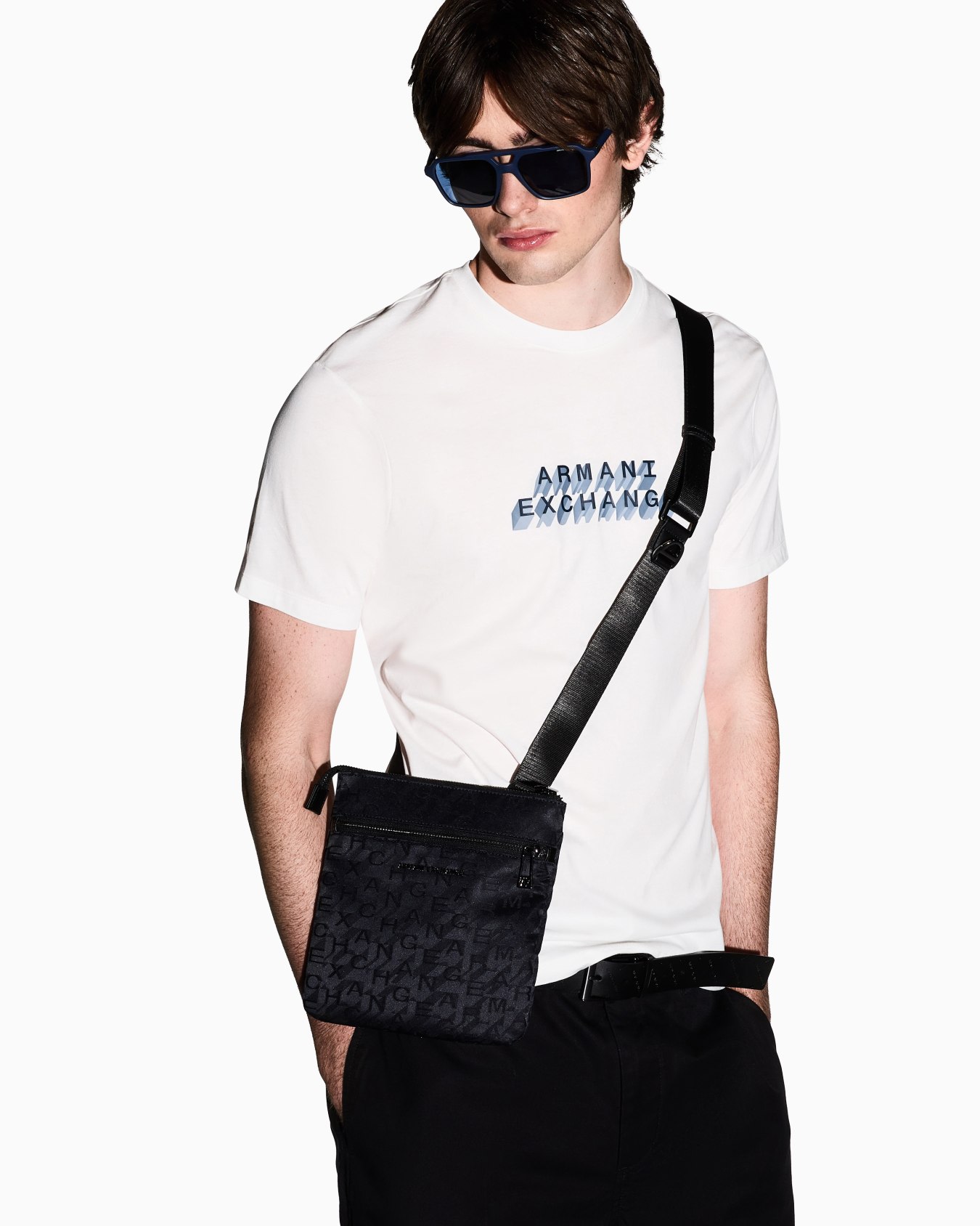 Crossbody bag in technical fabric Slide 5