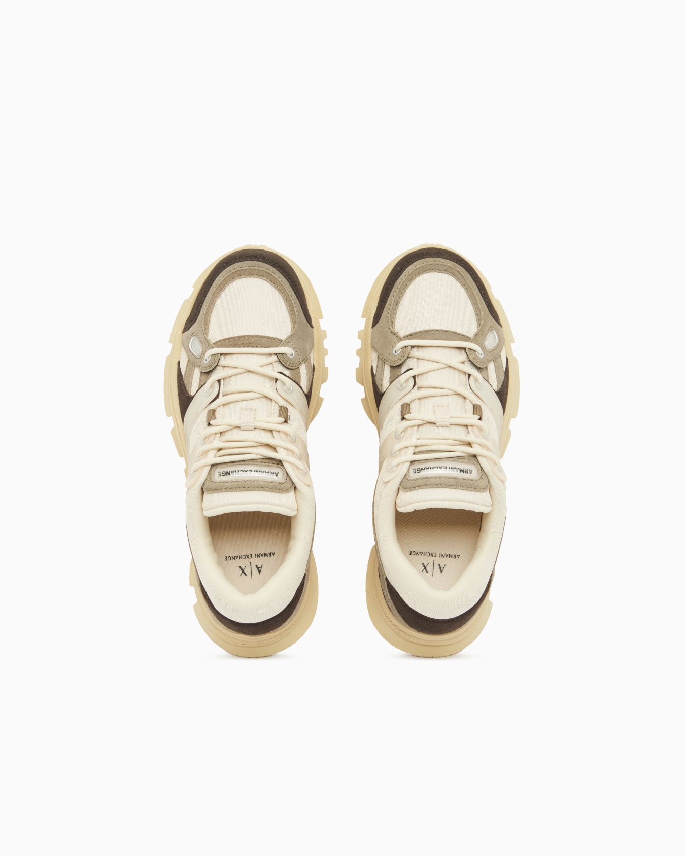 ミックスマテリアル マルチカラー レースアップスニーカー スライドする 2