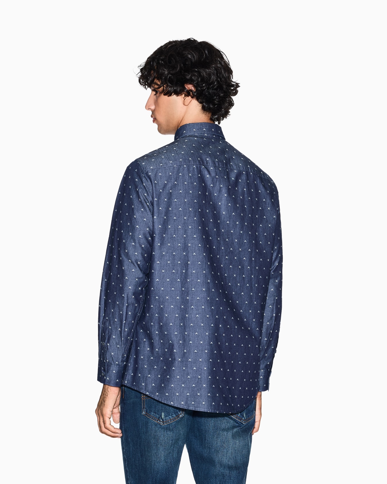 Regular fit jacquard shirt Slide 2
