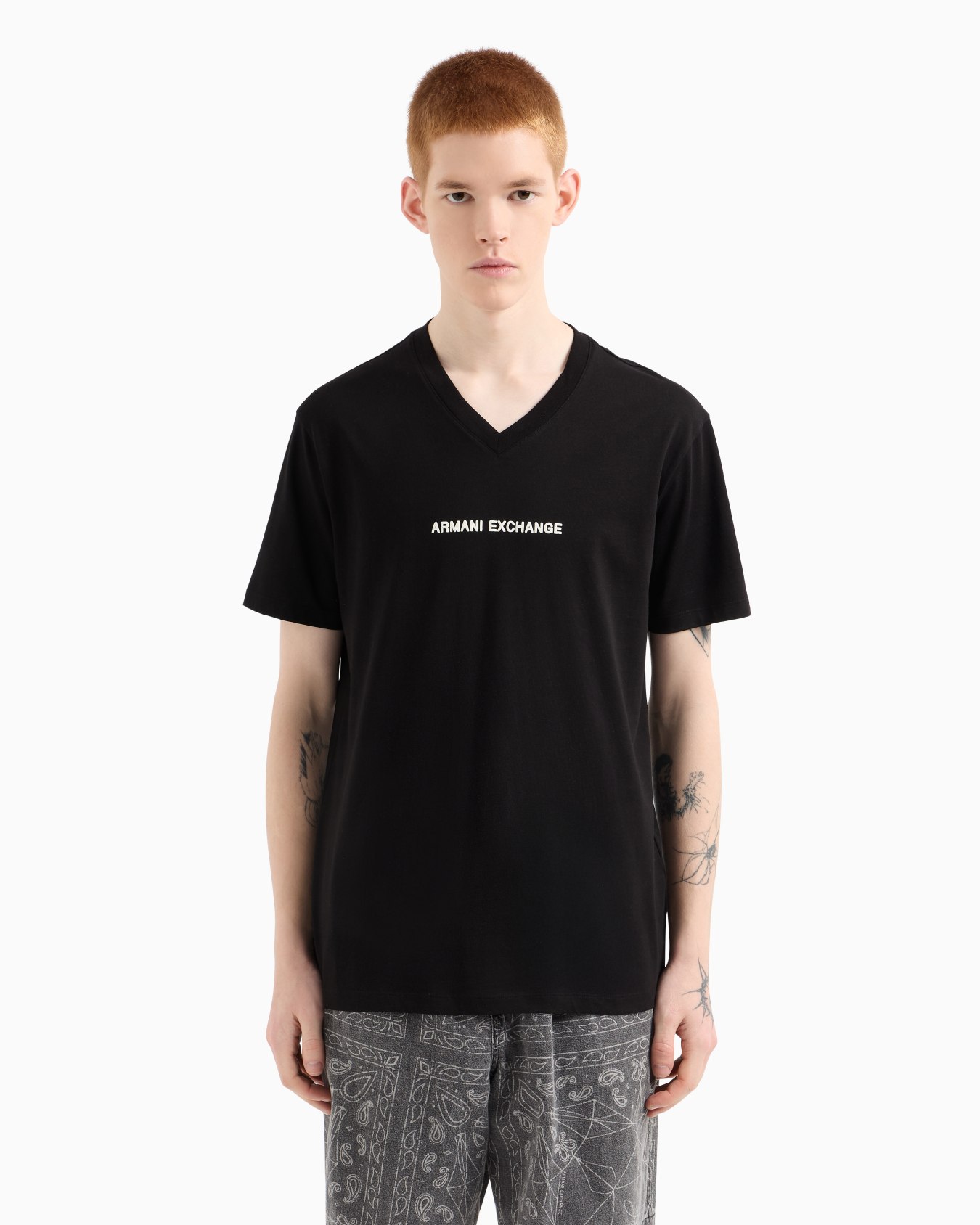 Regular fit T-shirt with V-neck Slide 3