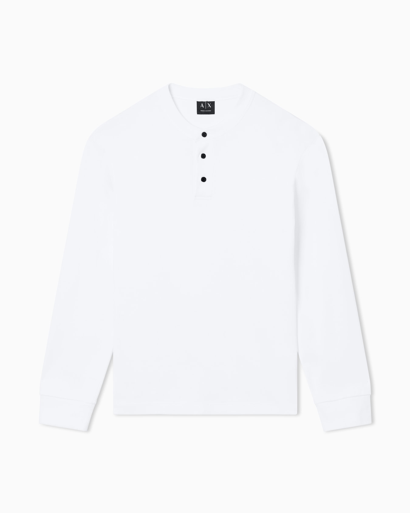 ヘンリーネック コットンリブ ロングスリーブトップス スライドする 0