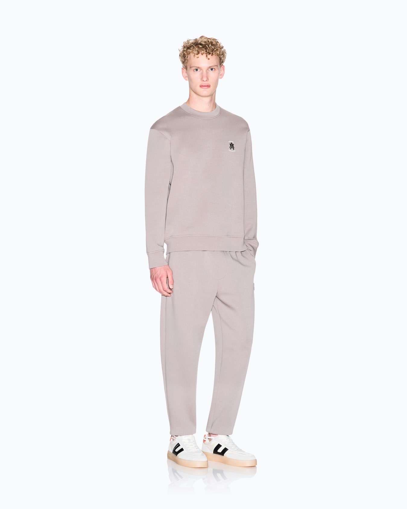 Stretch bonded cotton sweatshirt Slide 1