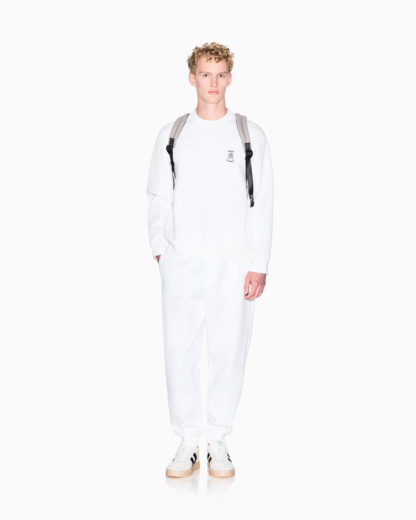 Jogger trousers in bonded fabric Slide 1